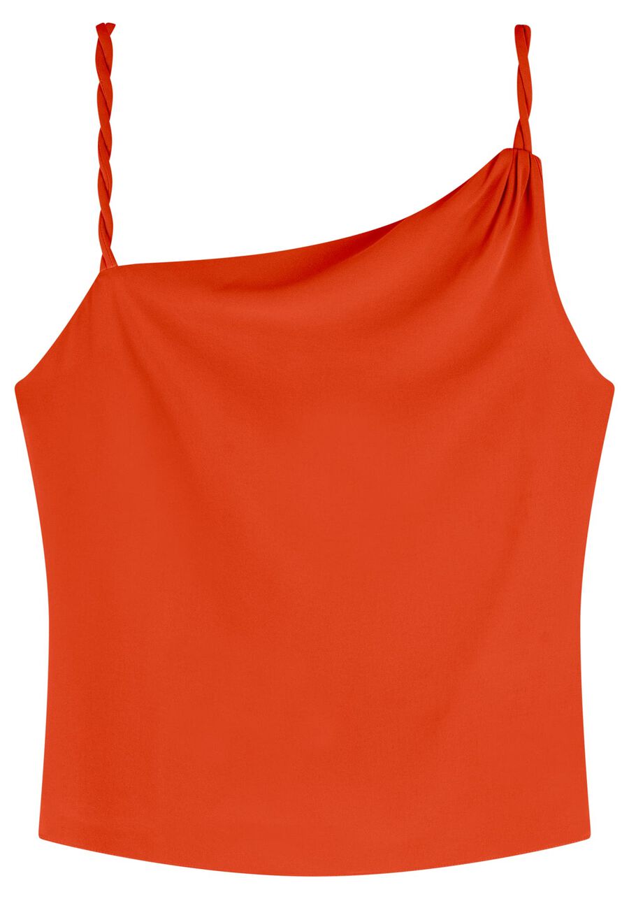 Blusa De Alças Com Decote Degagê Em Crepe Toque De Seda, . Blusa De Alças Com Decote Degagê Em Crepe Toque De Seda, , large.
