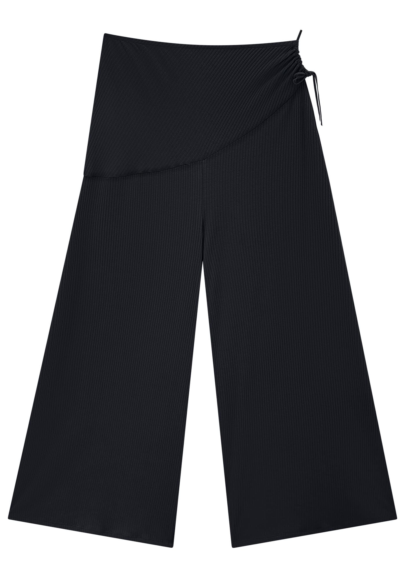 Cal&ccedil;a Pantalona Cropped Canelada com Cut Out, , large.