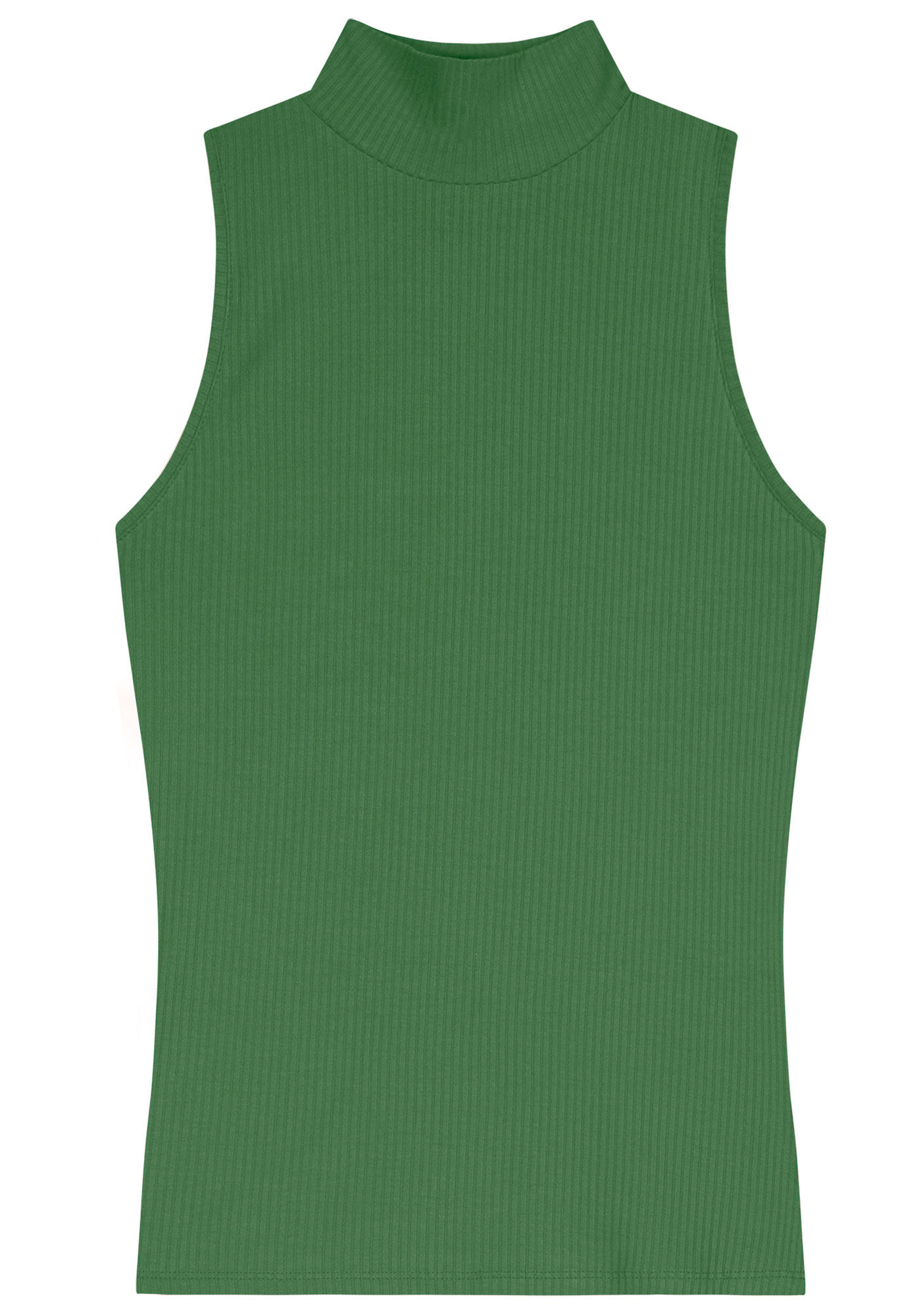 Regata Canelada com Gola Alta, , large.