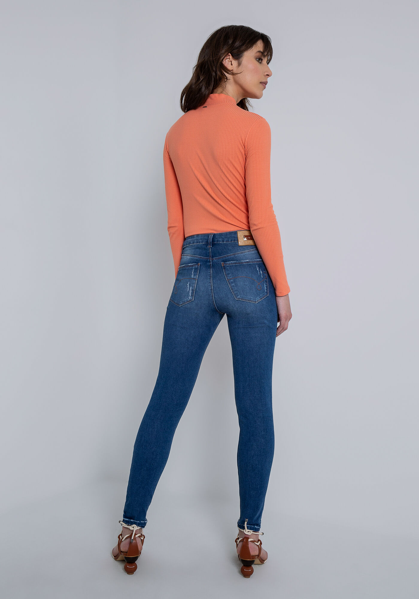 Cal&ccedil;a Jeans Super Alta Aruba Cropped Elastic, JEANS, large.