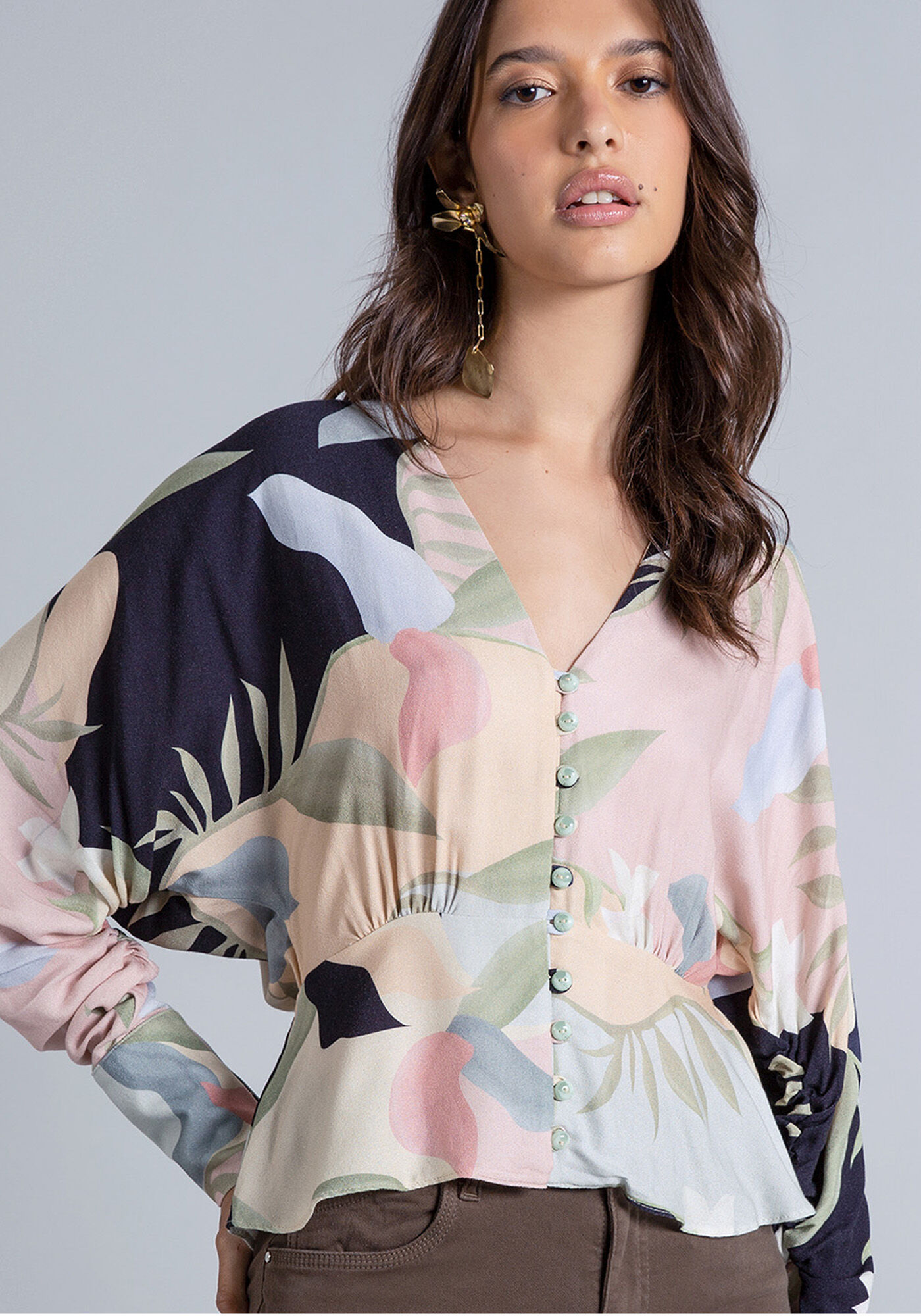 Blusa Manga Longa Estampa, , large.