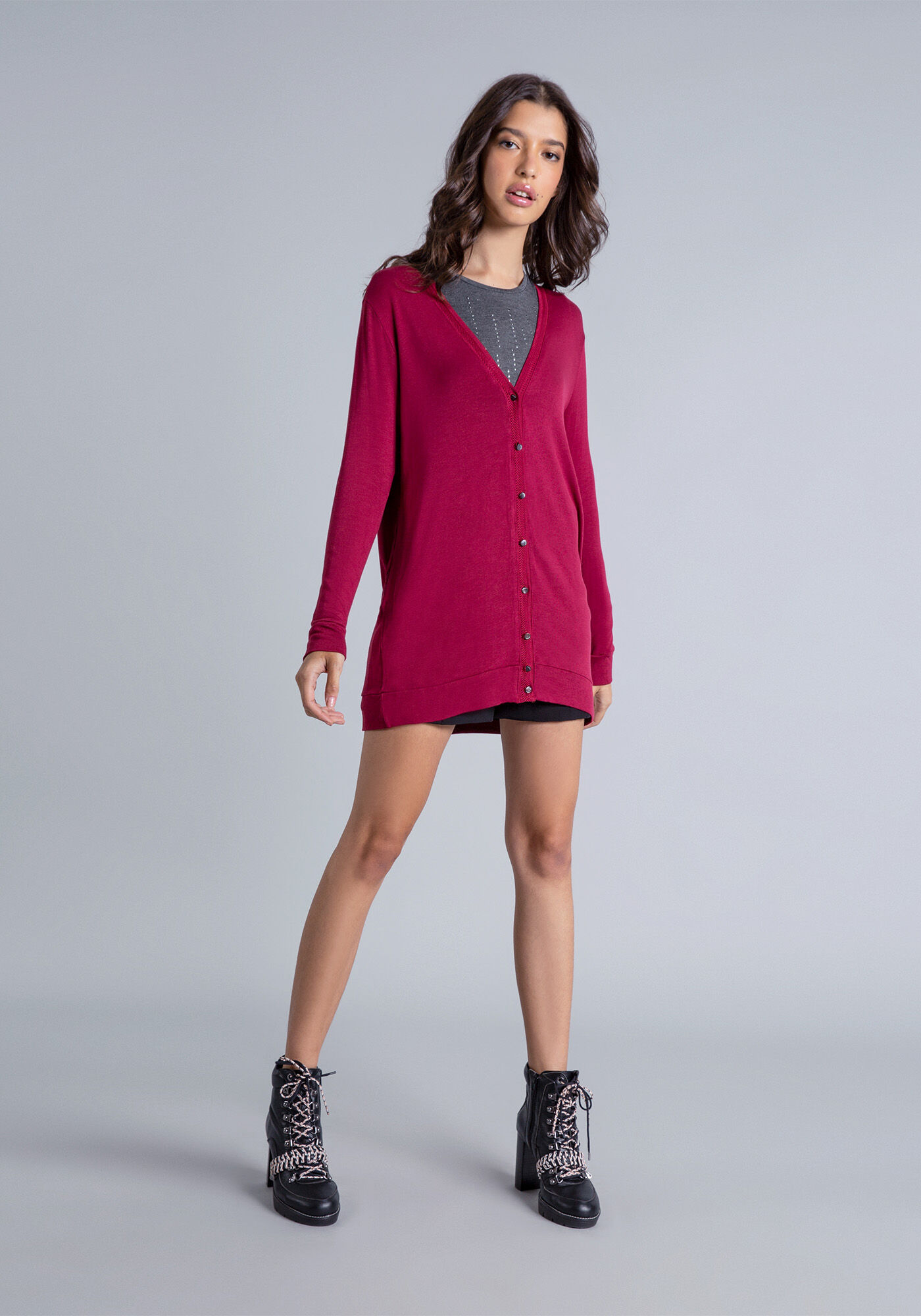 Cardigan Manga Longa Boyfriend, , large.