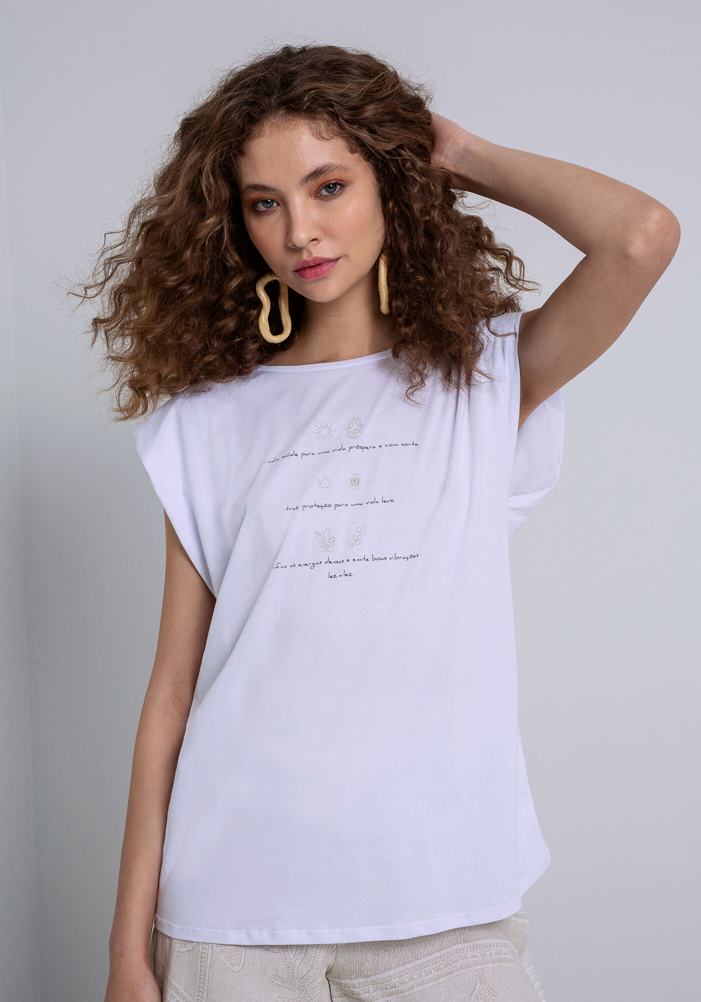 Regata Muscle Tee em Malha com Estampa, , large.