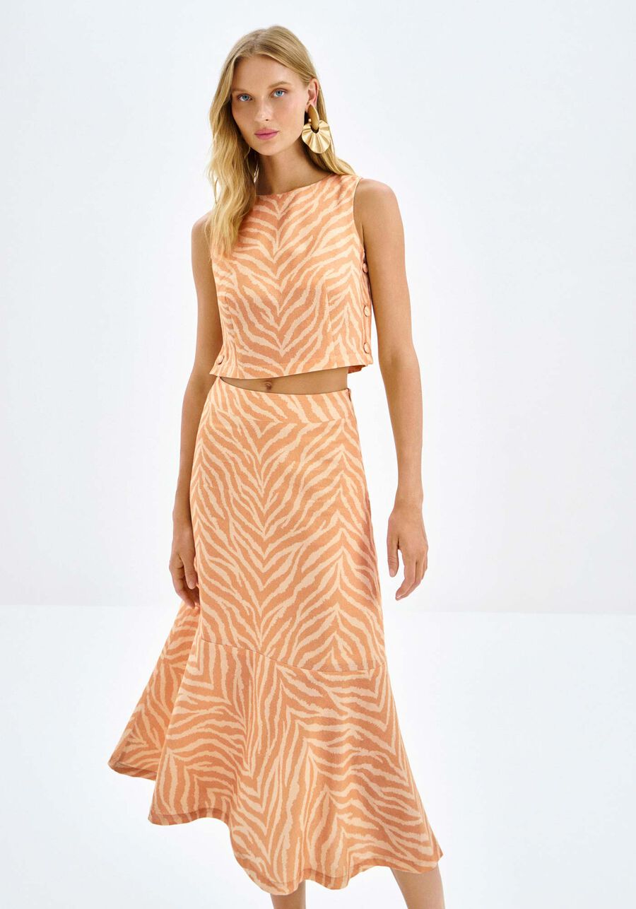 Regata Cropped em Linho Estampada, . Regata Cropped em Linho Estampada, , large.