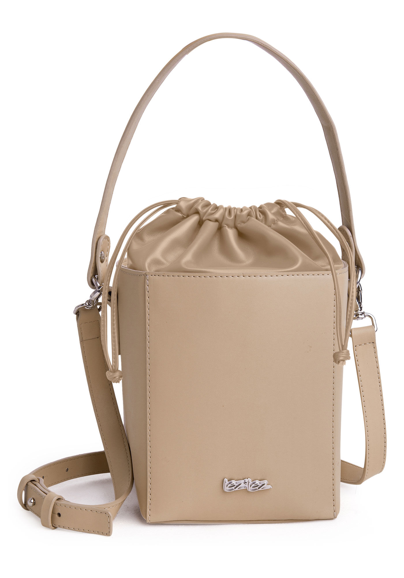 Bolsa Bucket com Al&ccedil;a Dupla, BEGE COUNTRY, large.
