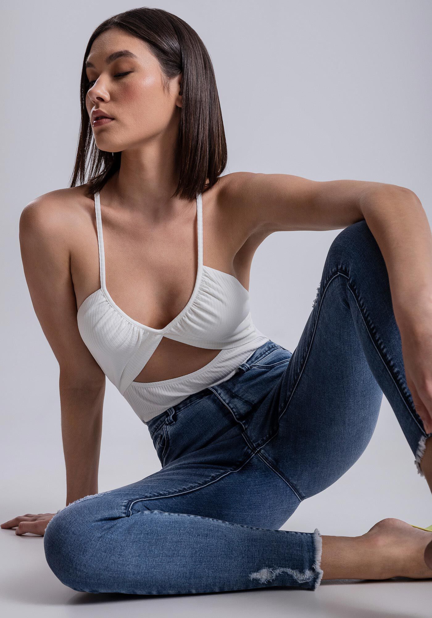 Cal&ccedil;a Jeans Skinny Cropped Aruba Flat Belly, , large.