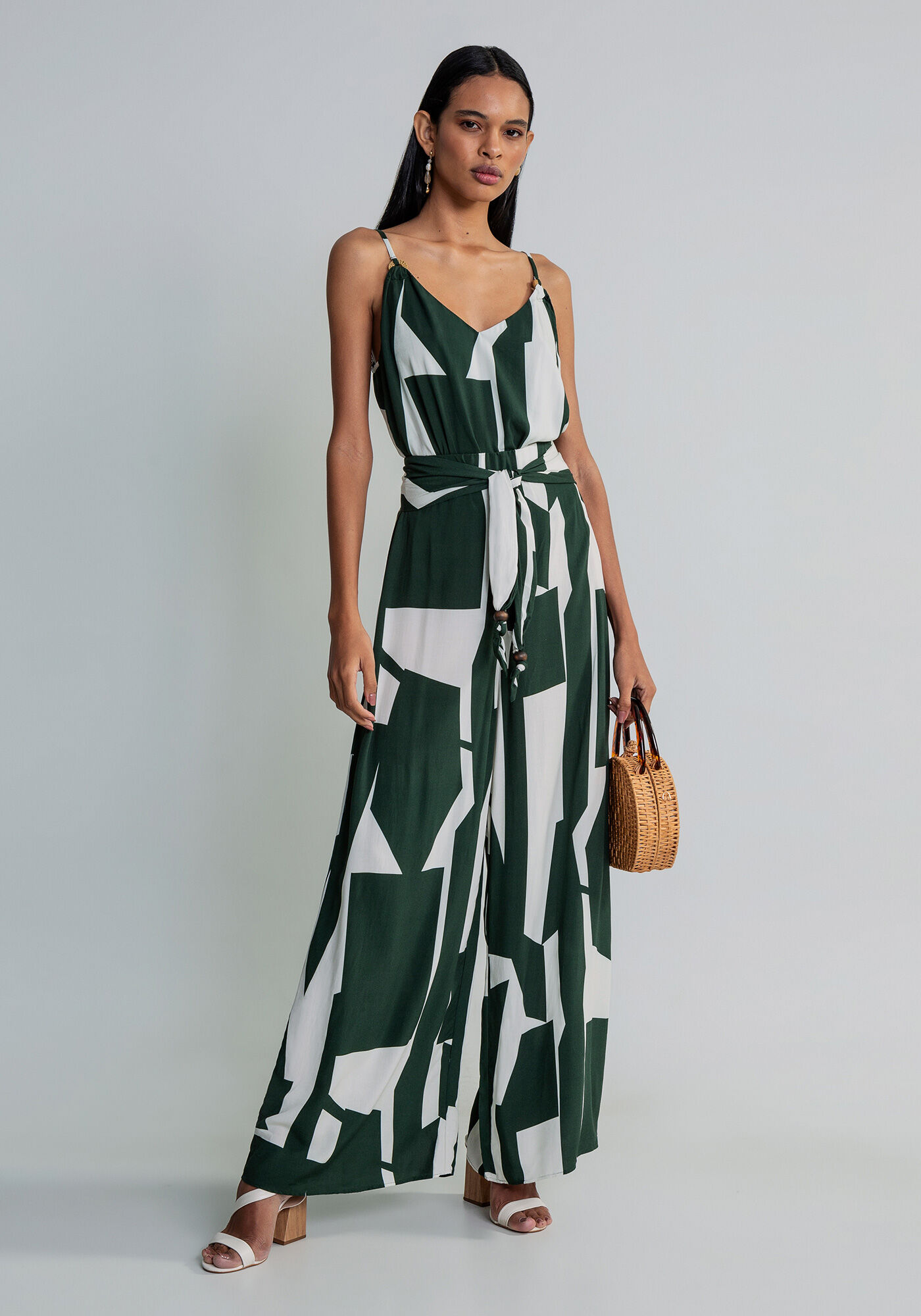 Cal&ccedil;a Pantalona com Cinto Estampa, , large.