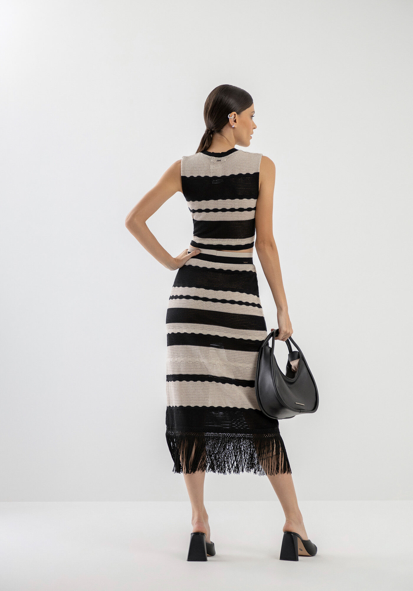 Regata Cropped em Tric&ocirc; Listrada, , large.