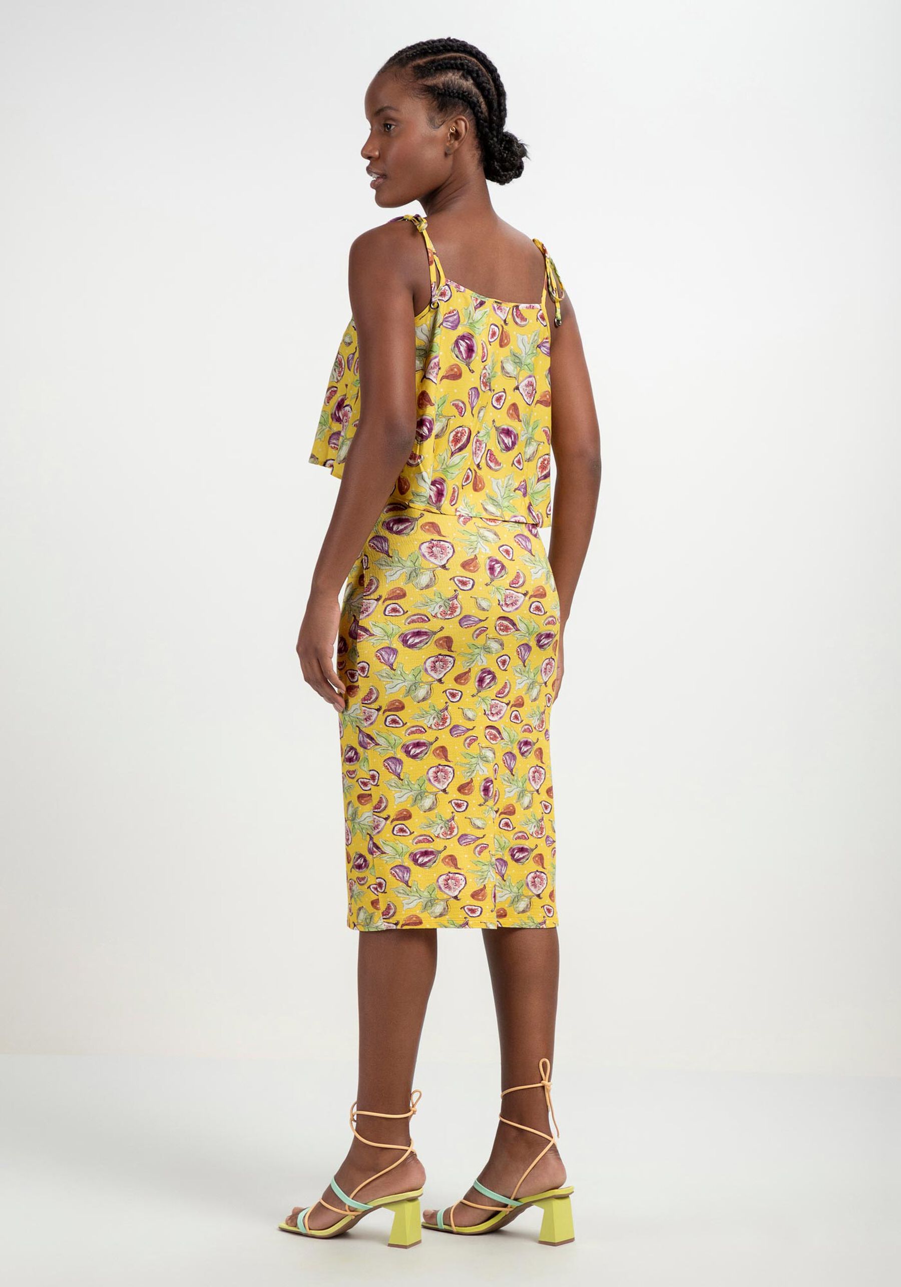 Blusa Estampada em Viscose e Amarração Alças, . Blusa Estampada em Viscose e Amarração Alças, , large.