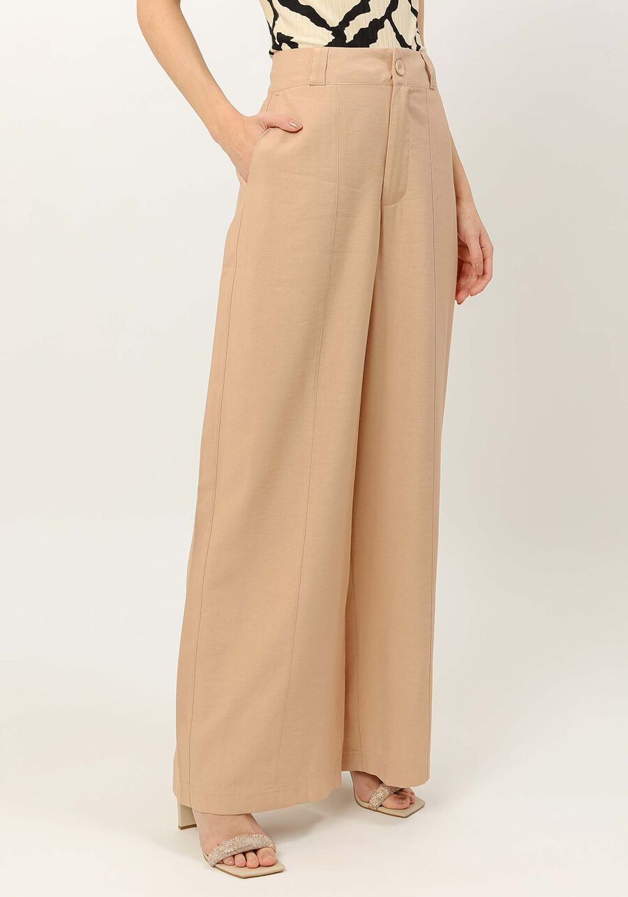 Calça Reta Alfaiataria Ampla com Cintura Média, . Calça Reta Alfaiataria Ampla com Cintura Média, , large.