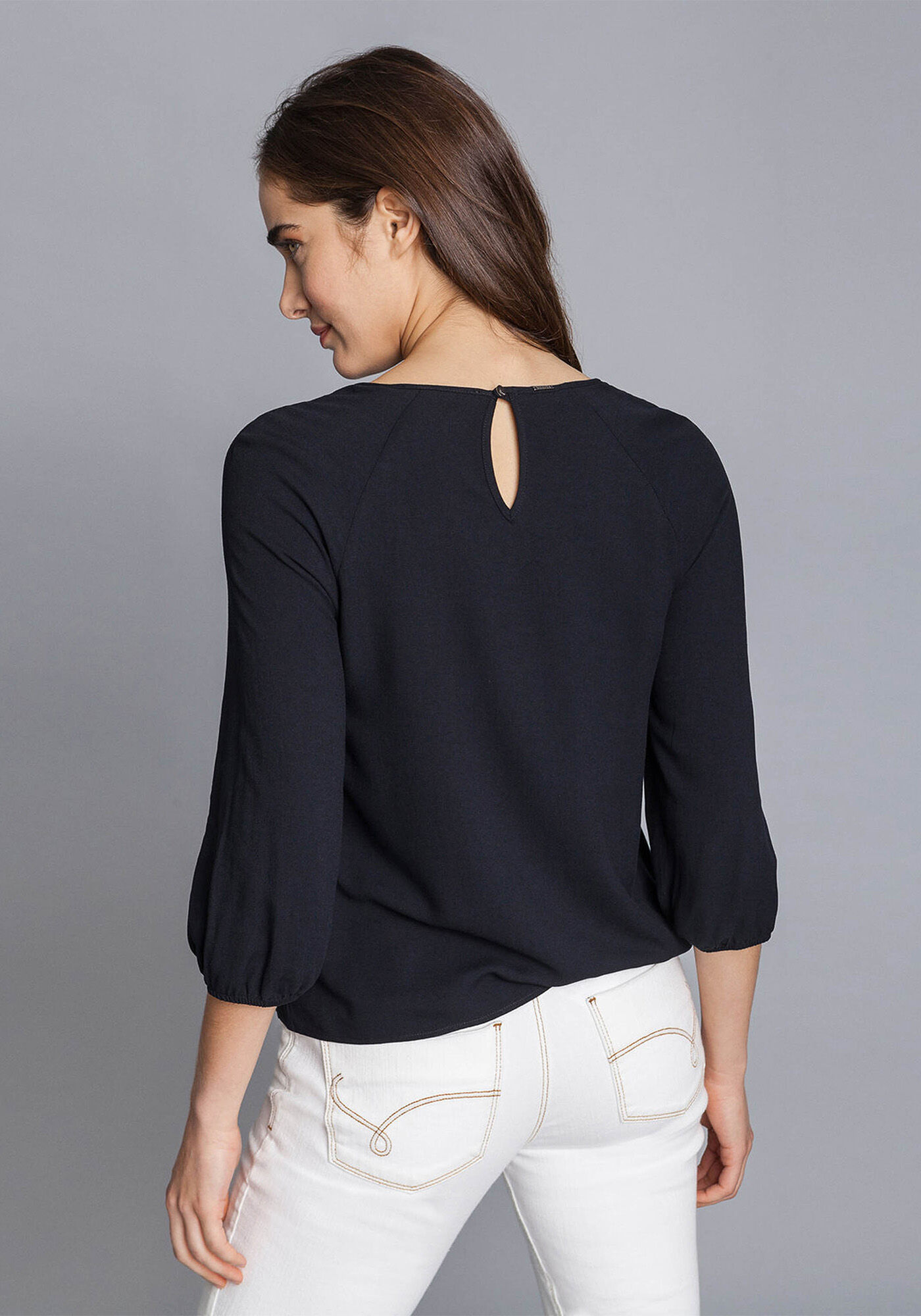 Blusa Manga 3/4 Recorte, , large.