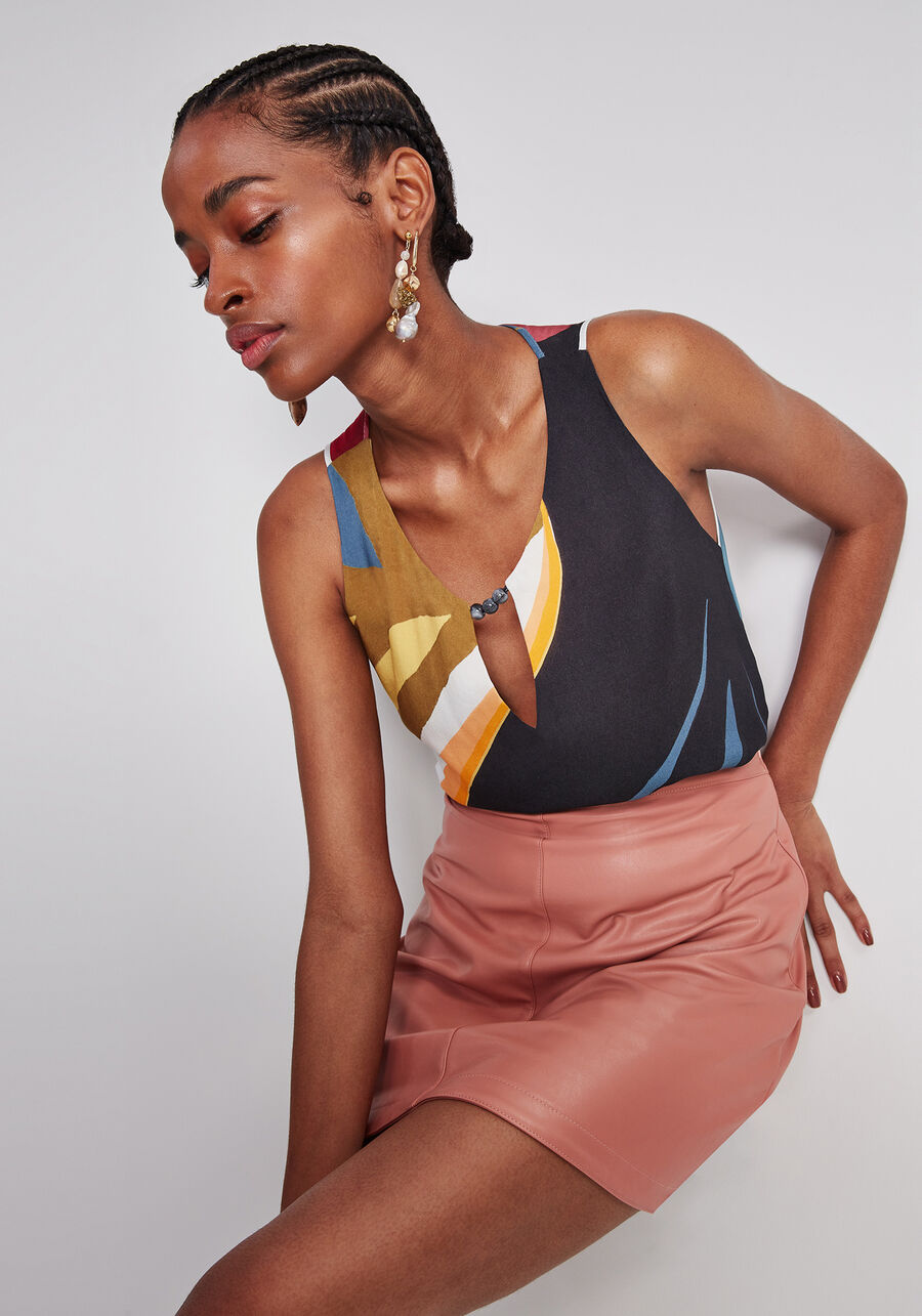 Blusa Detalhe Decote Estampa, . Blusa Detalhe Decote Estampa, , large.