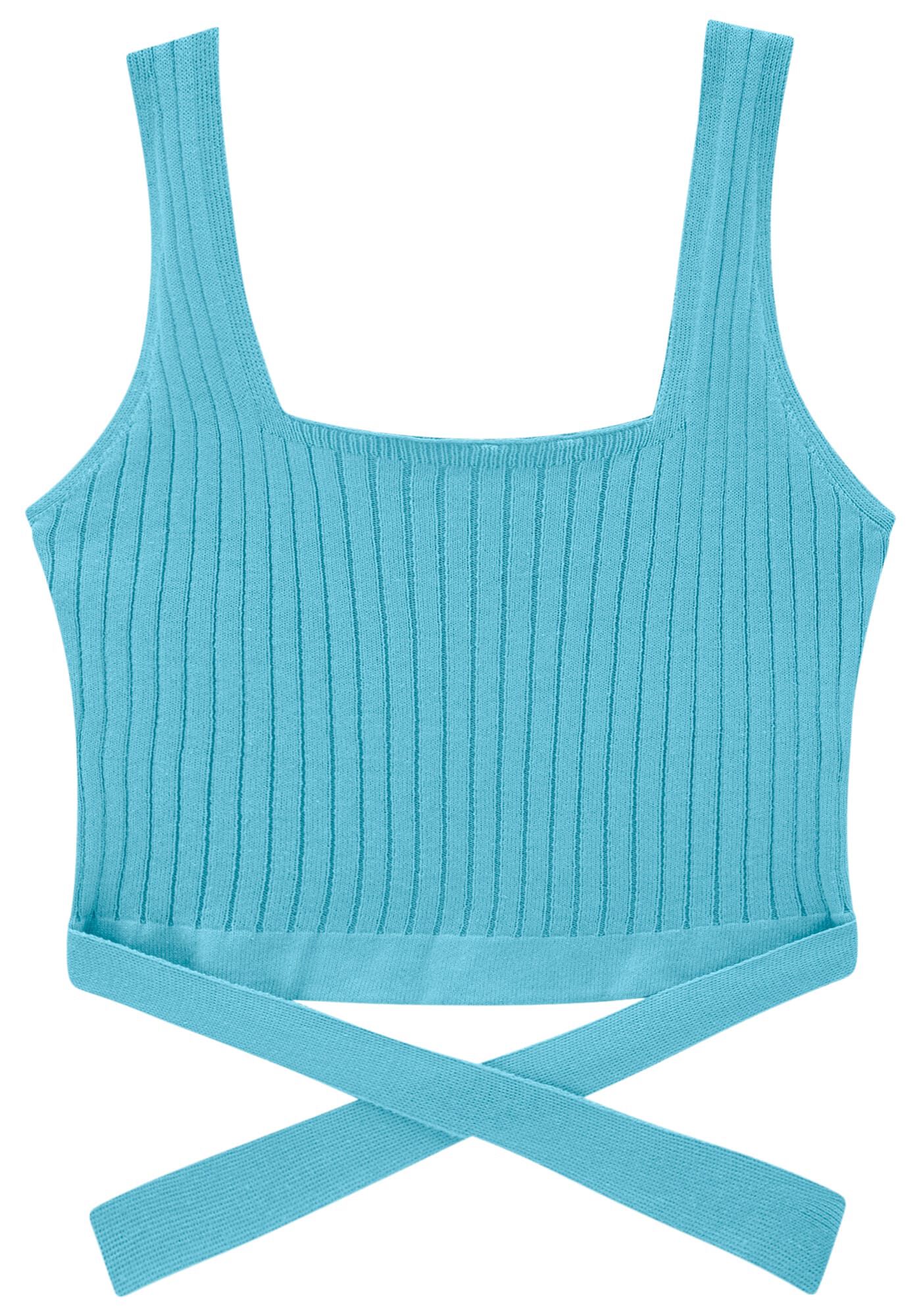 Blusa Cropped em Tric&ocirc; com Amarra&ccedil;&atilde;o Barra, , large.