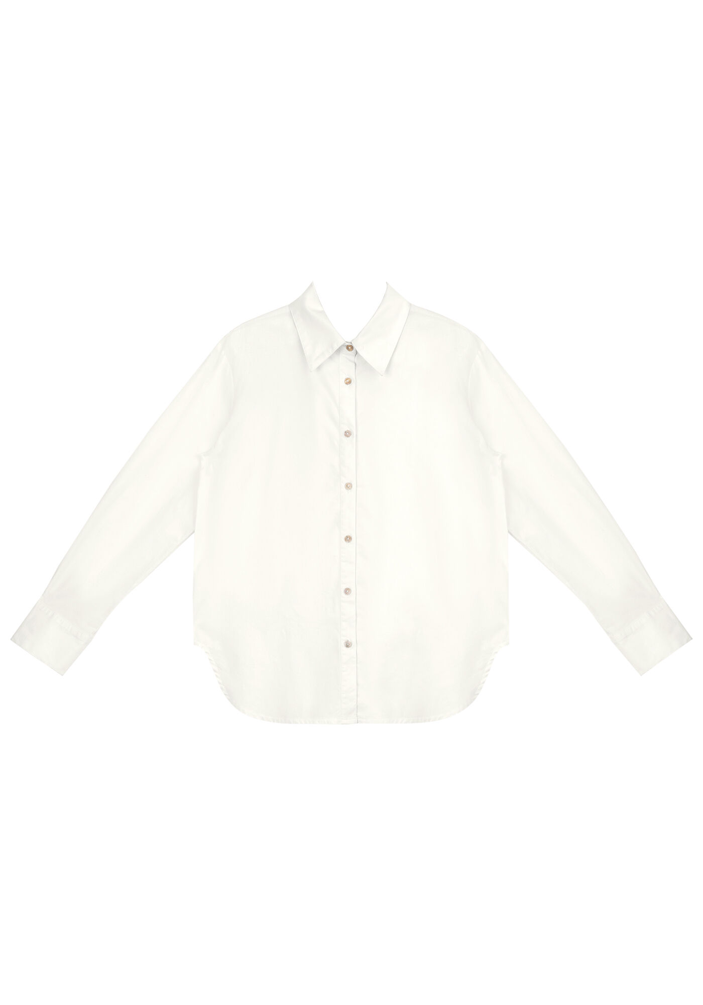 Camisa Manga Longa em Tricoline Oversized, , large.