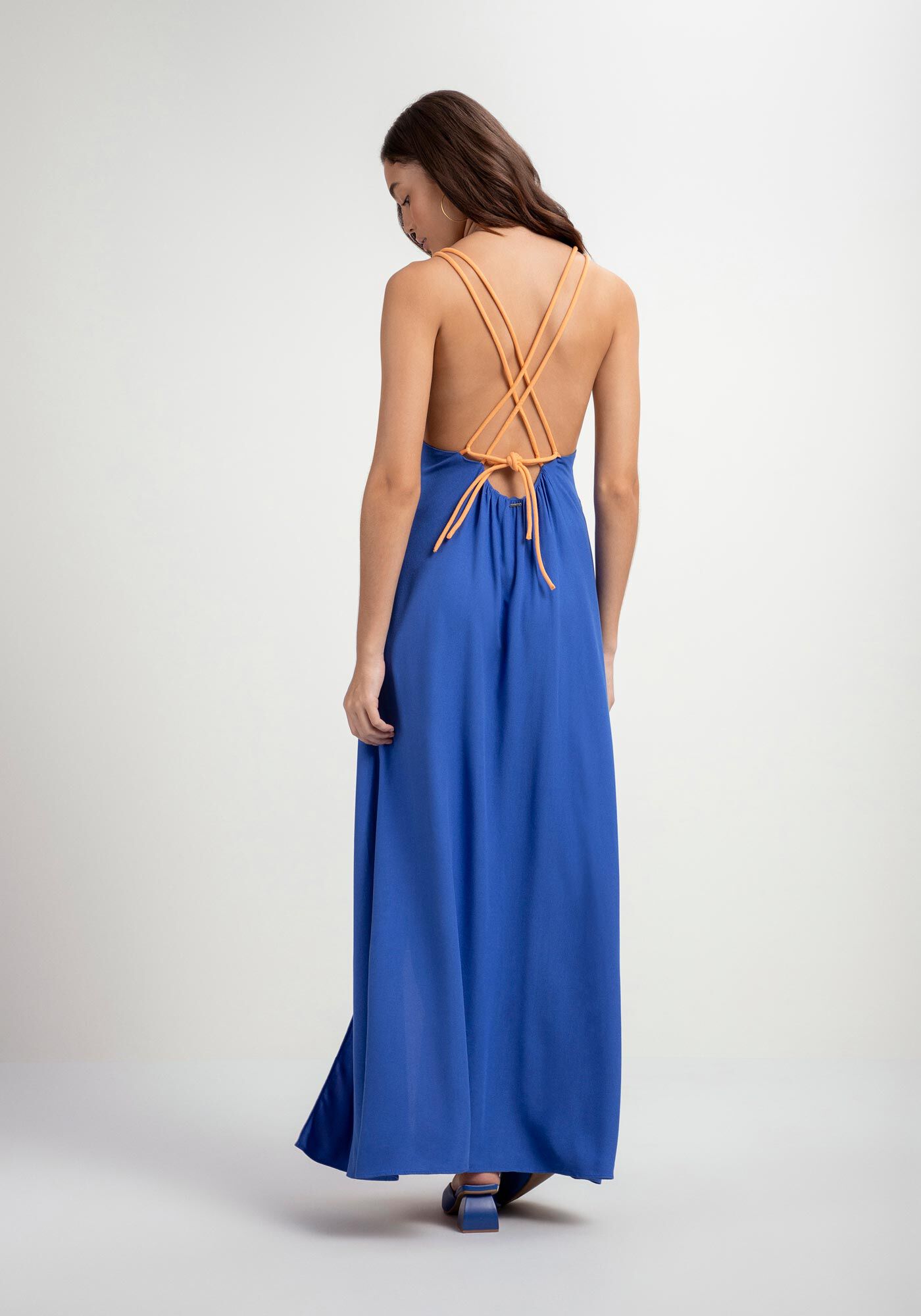 Vestido longo cheap casual costas abertas