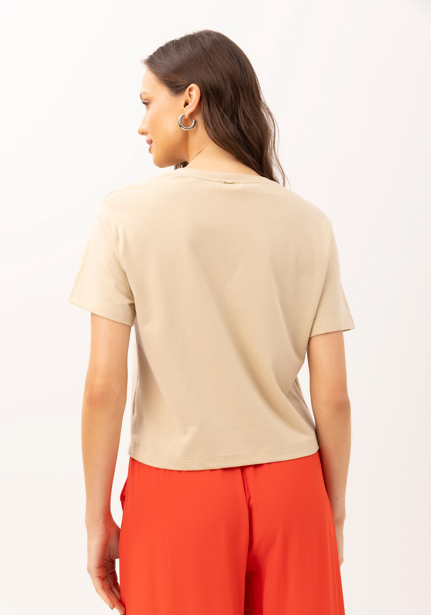 T-shirt em Malha Prime com Strass Liner, , large.