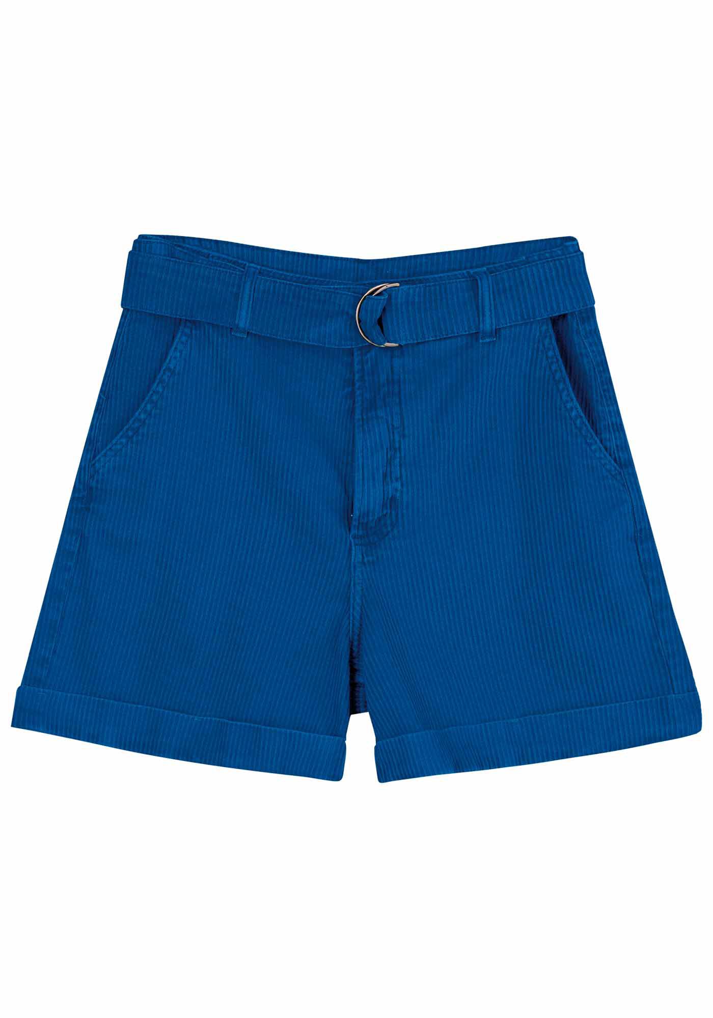 Shorts Cotel&ecirc; Mom Cintura Super Alta com Cinto, , large.