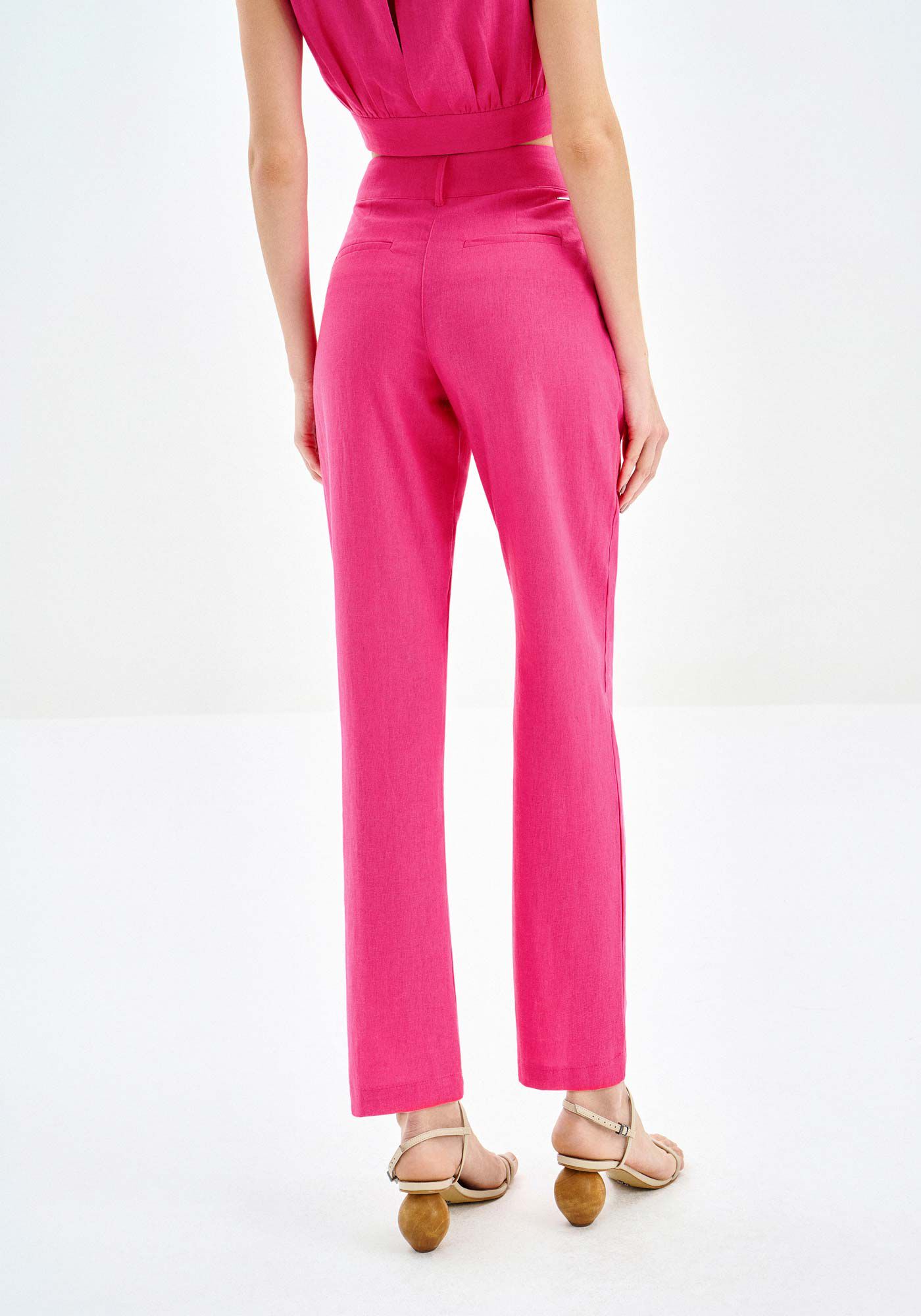 Cal&ccedil;a Carrot em Linho Alfaiataria, , large.