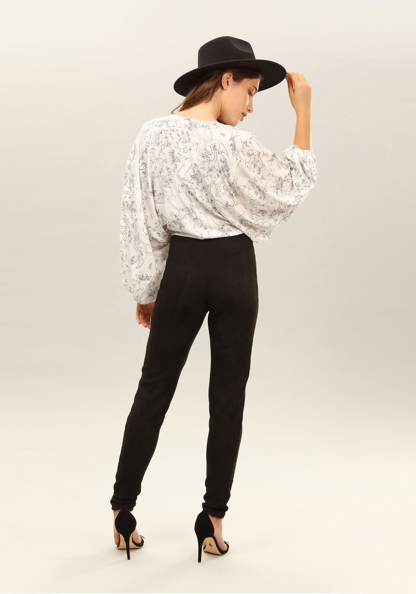 Blusa Amarra&ccedil;&atilde;o Estampada Tecido, , large.