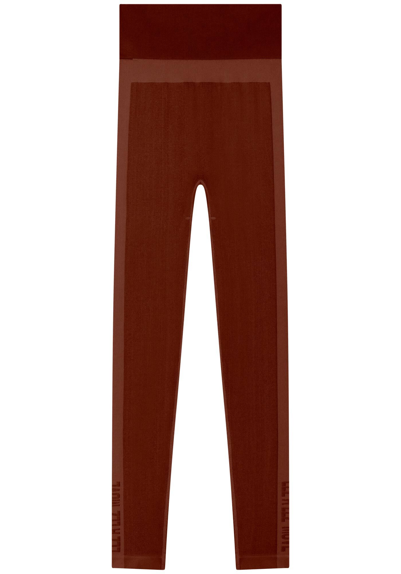 Cal&ccedil;a Legging De Cintura Alta Em Malha Seamless Move, MARROM, large.