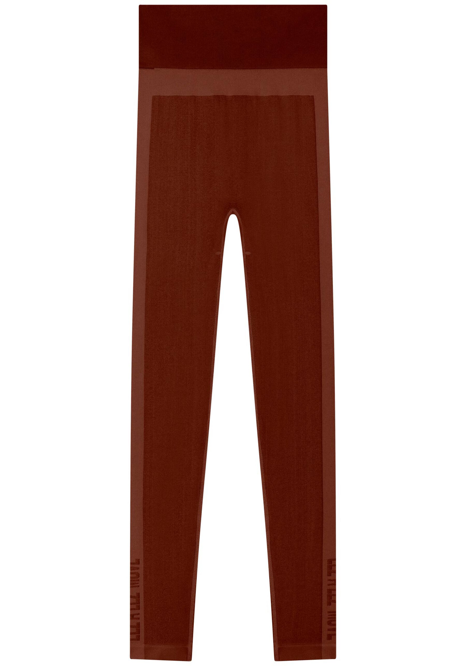 Calça Legging De Cintura Alta Em Malha Seamless Move, MARROM. Calça Legging De Cintura Alta Em Malha Seamless Move, MARROM, large.