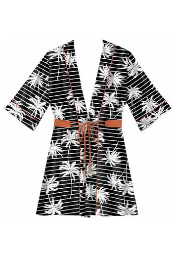 Kimono Alongado Estampado em Viscose com Cinto, SECRET BEACH, large.
