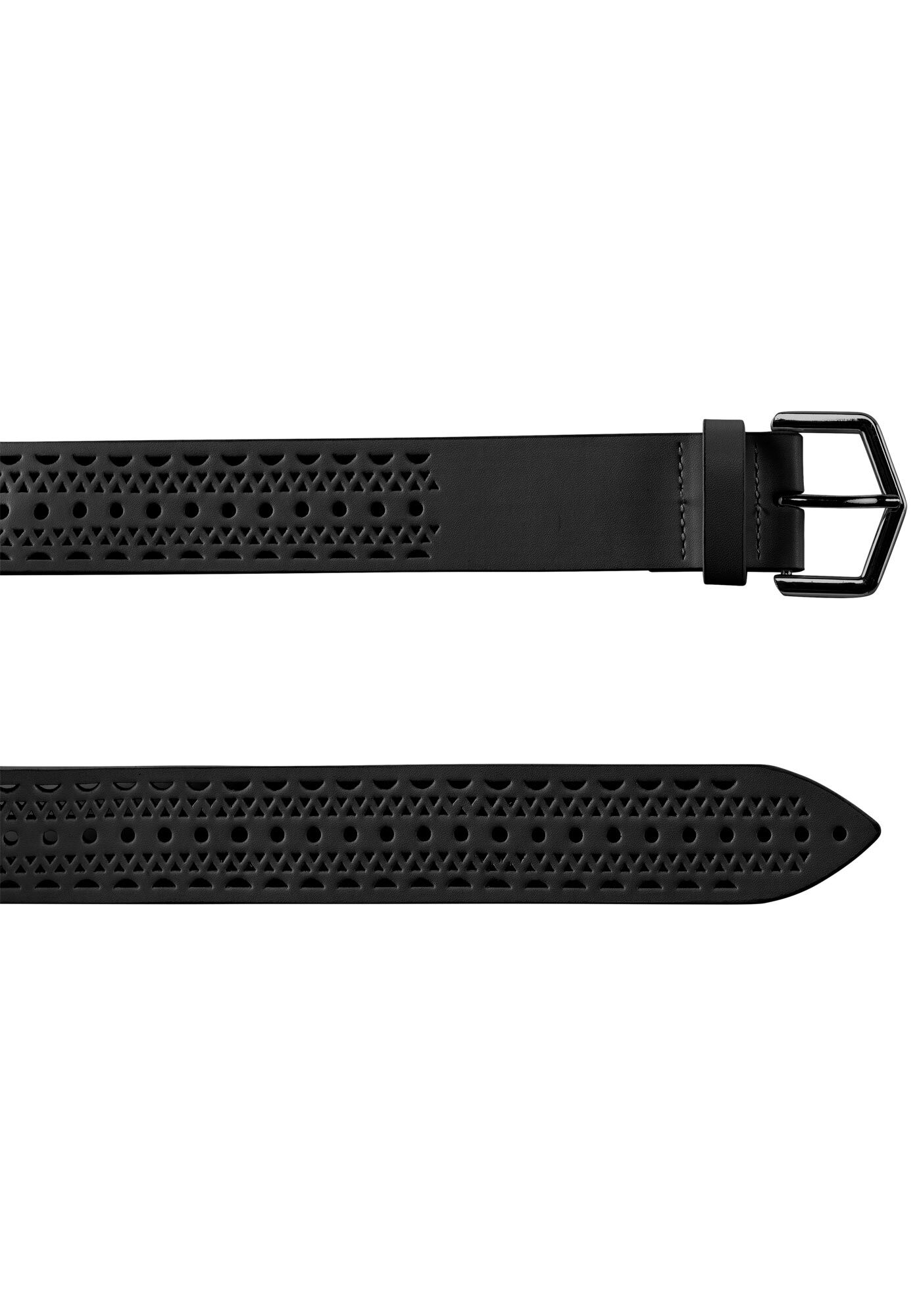 Cinto De Cintura Vazado Com Fivela, PRETO, large.