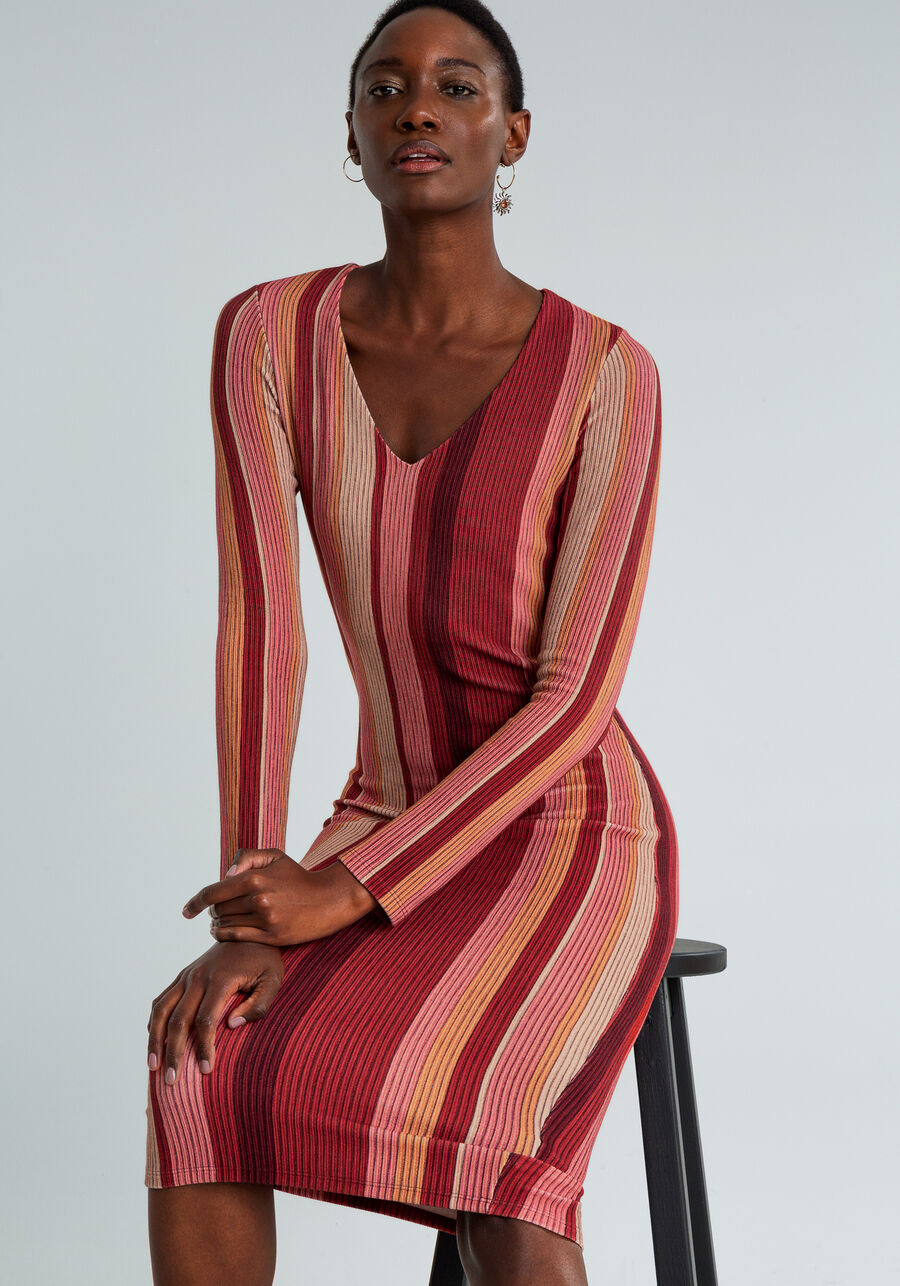 Vestido Estampado Manga Longa Mídi Estampado, CAMPO. Vestido Estampado Manga Longa Mídi Estampado, CAMPO, large.