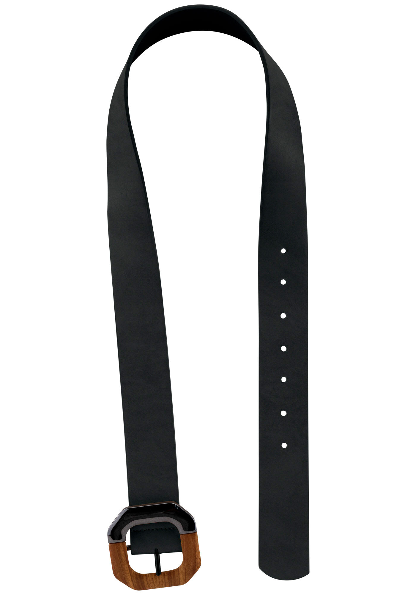 Cinto Cintura em Couro com Fivela Geom&eacute;trica, , large.