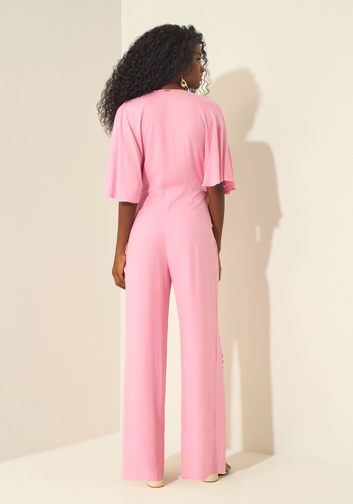 Macac&atilde;o Longo Transpassado Com Amarra&ccedil;&atilde;o E Estampas, ROSA AGATE, large.