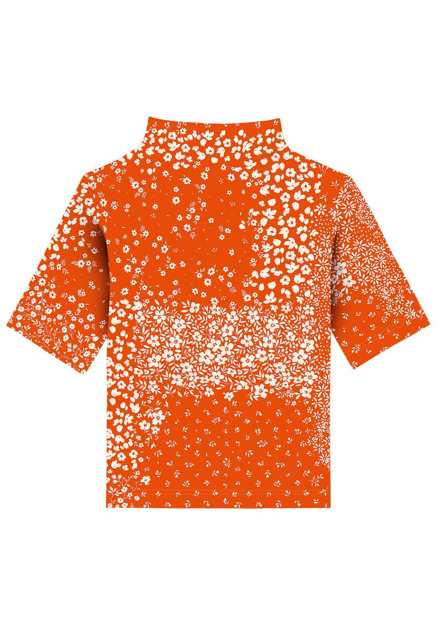 Blusa Gola Alta em Malha Aveludada Estampada, . Blusa Gola Alta em Malha Aveludada Estampada, , large.