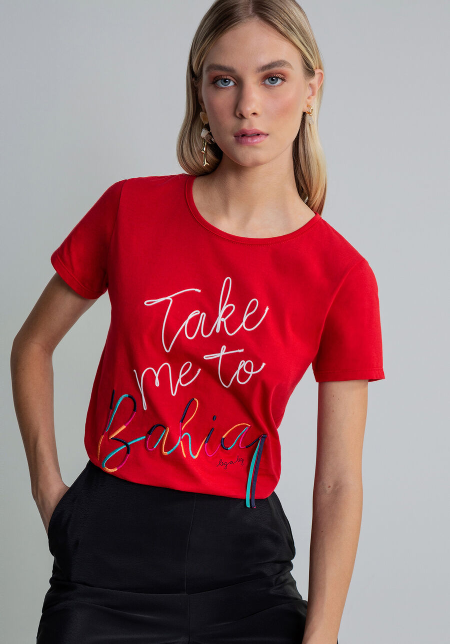 Blusa Manga Curta Bordado, . Blusa Manga Curta Bordado, , large.