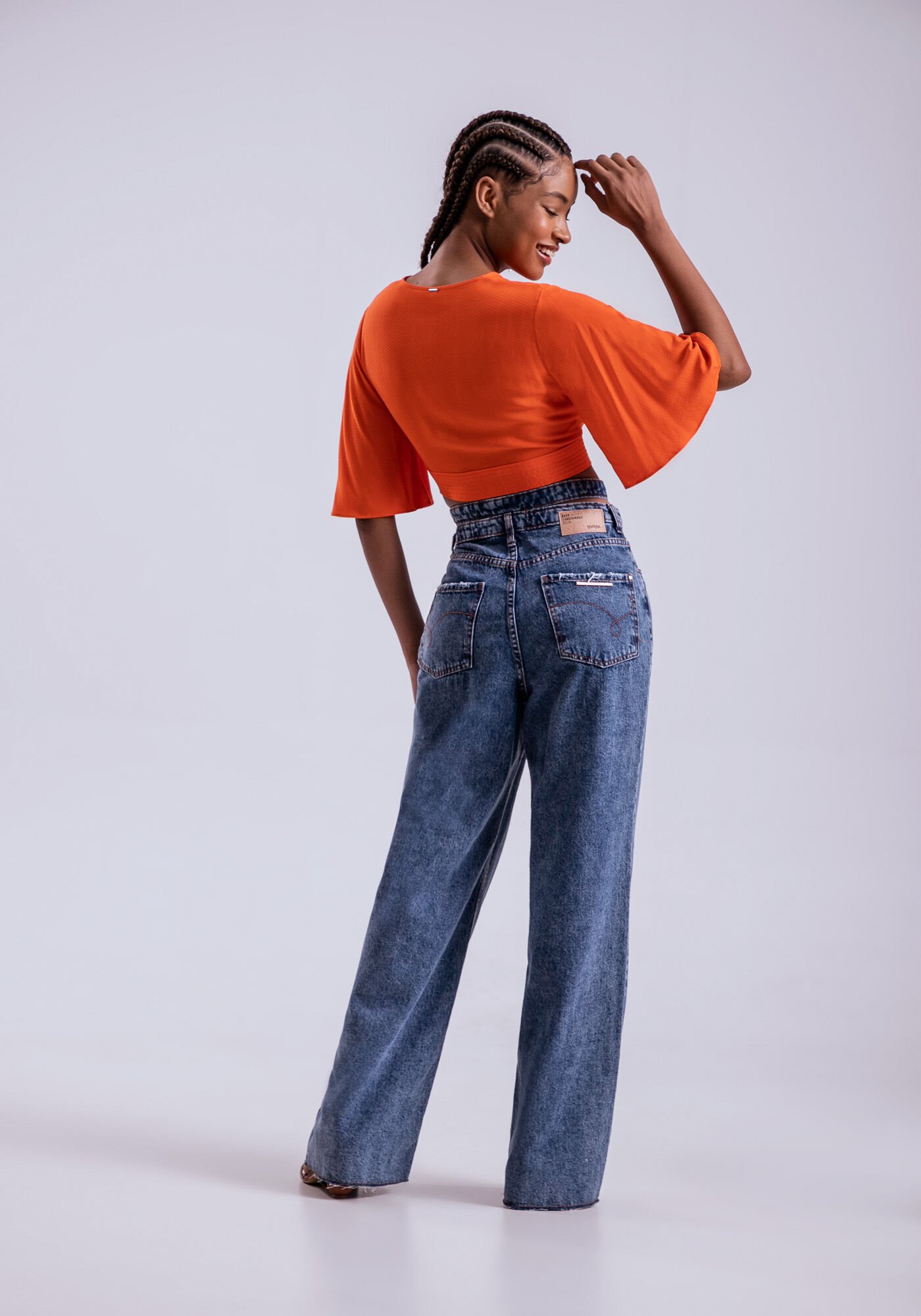 Blusa Cropped com Detalhe Bot&otilde;es, , large.