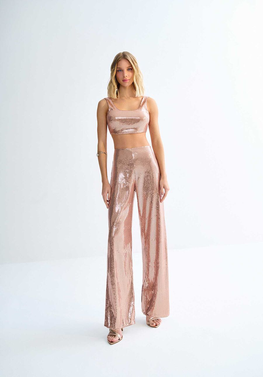 Blusa Top em Paetês com Decote Quadrado, . Blusa Top em Paetês com Decote Quadrado, , large.