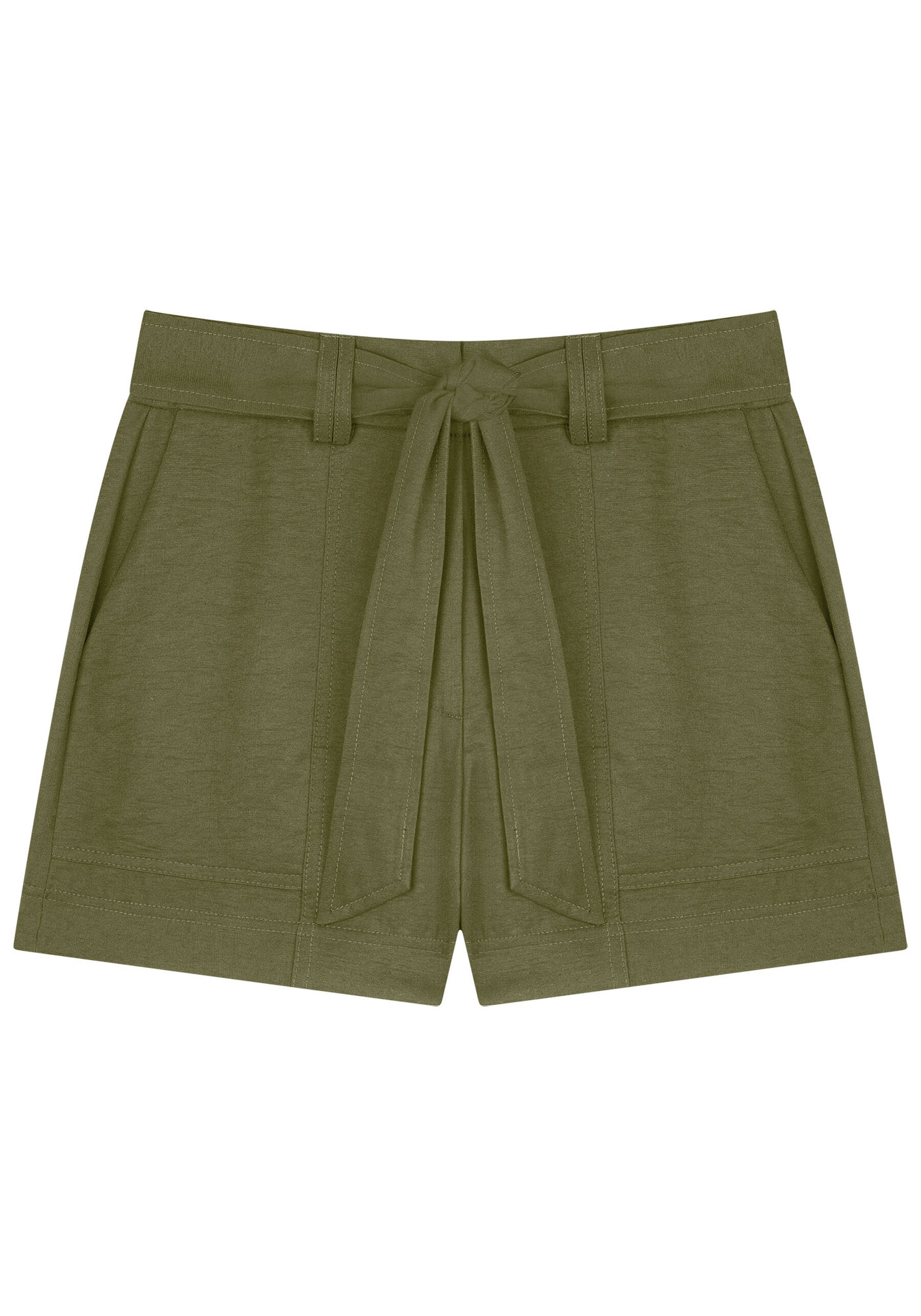 Shorts Cintura Alta com Cinto, . Shorts Cintura Alta com Cinto, , large.