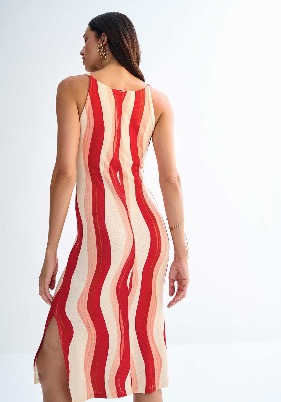 Vestido Midi Estampado com Decote V, . Vestido Midi Estampado com Decote V, , large.