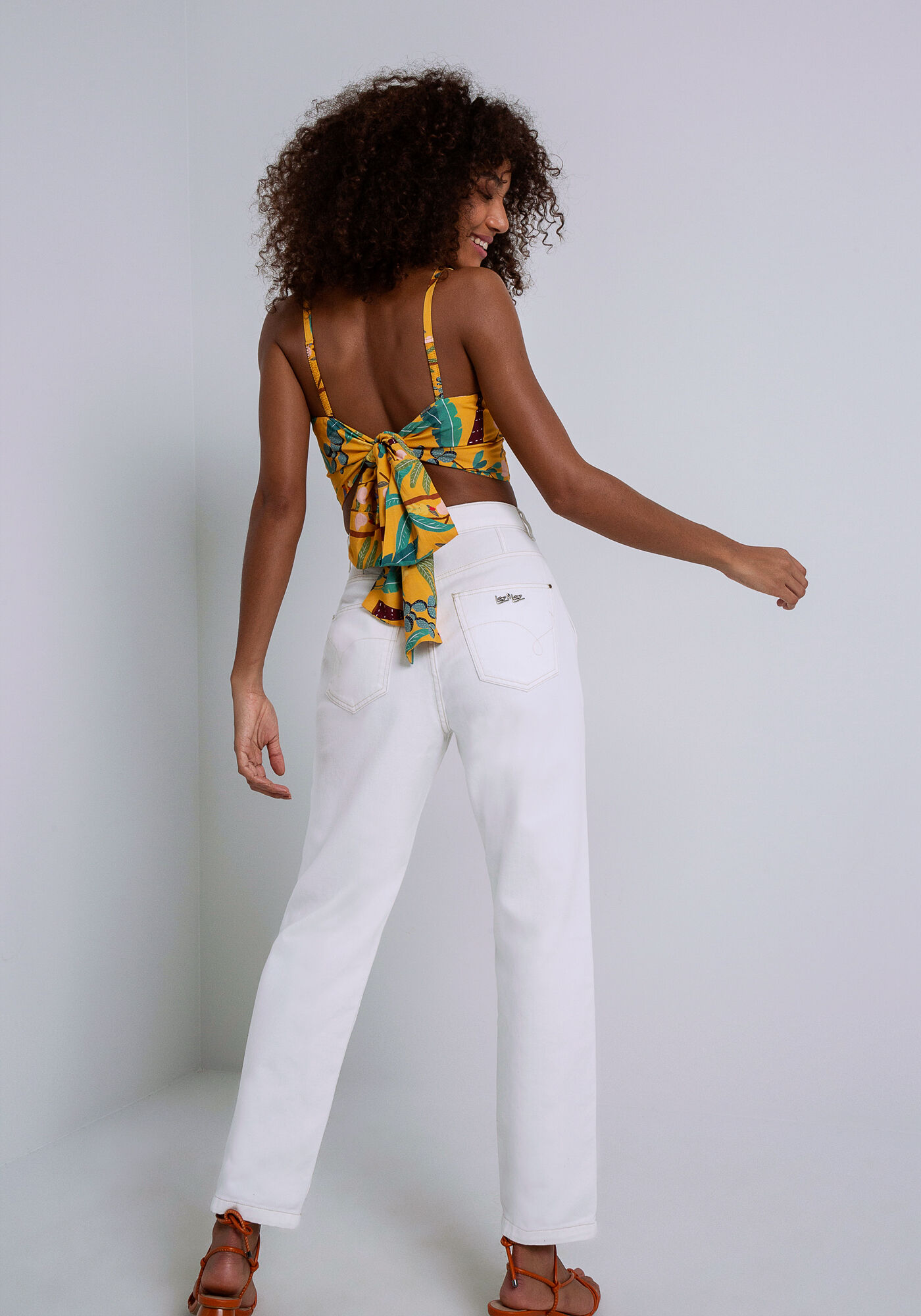 Blusa Cropped Viscose com Pingentes, PAPA CAJU, large.