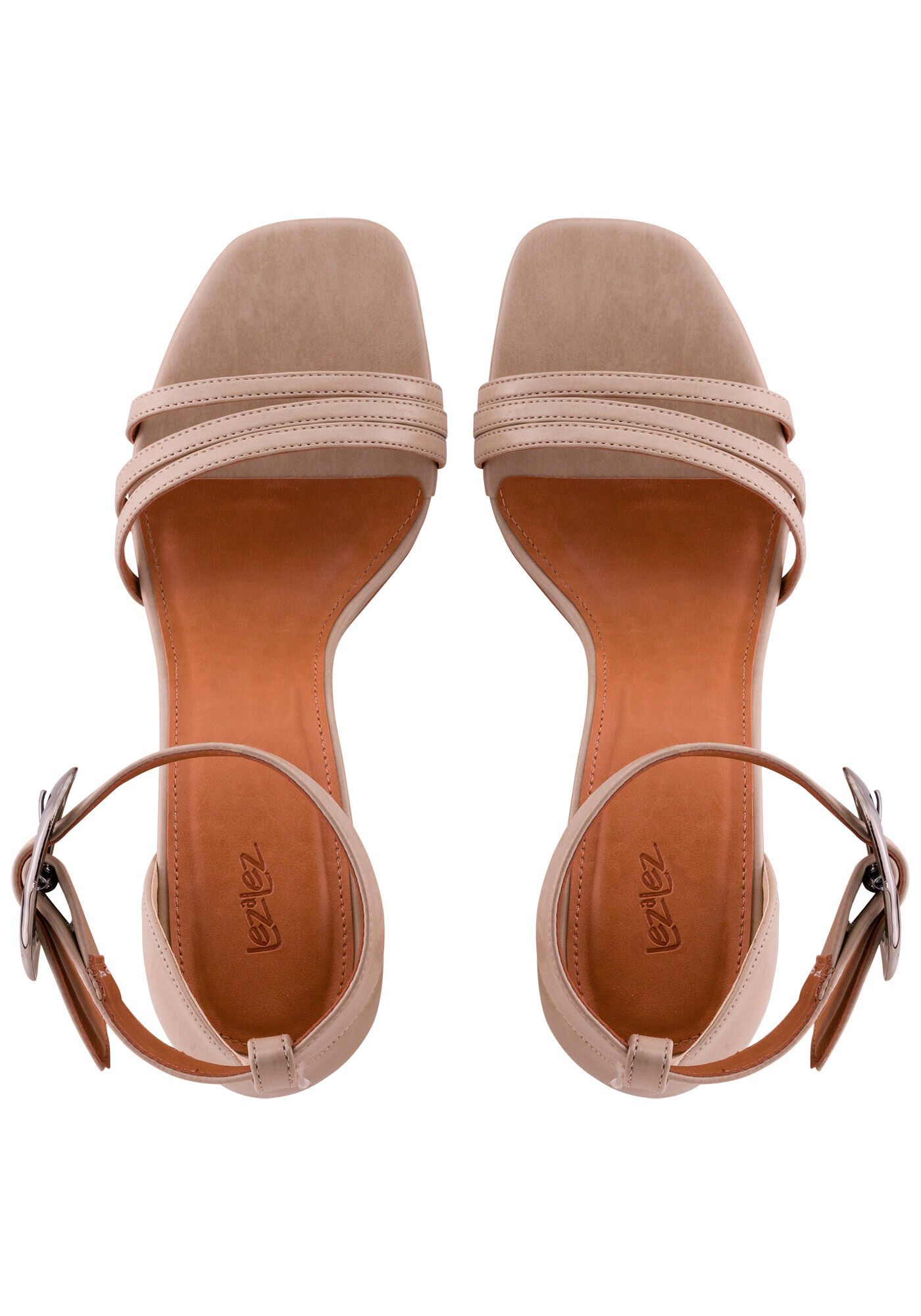 Sand&aacute;lia Salto M&eacute;dio Bloco com Detalhe Fivela, , large.