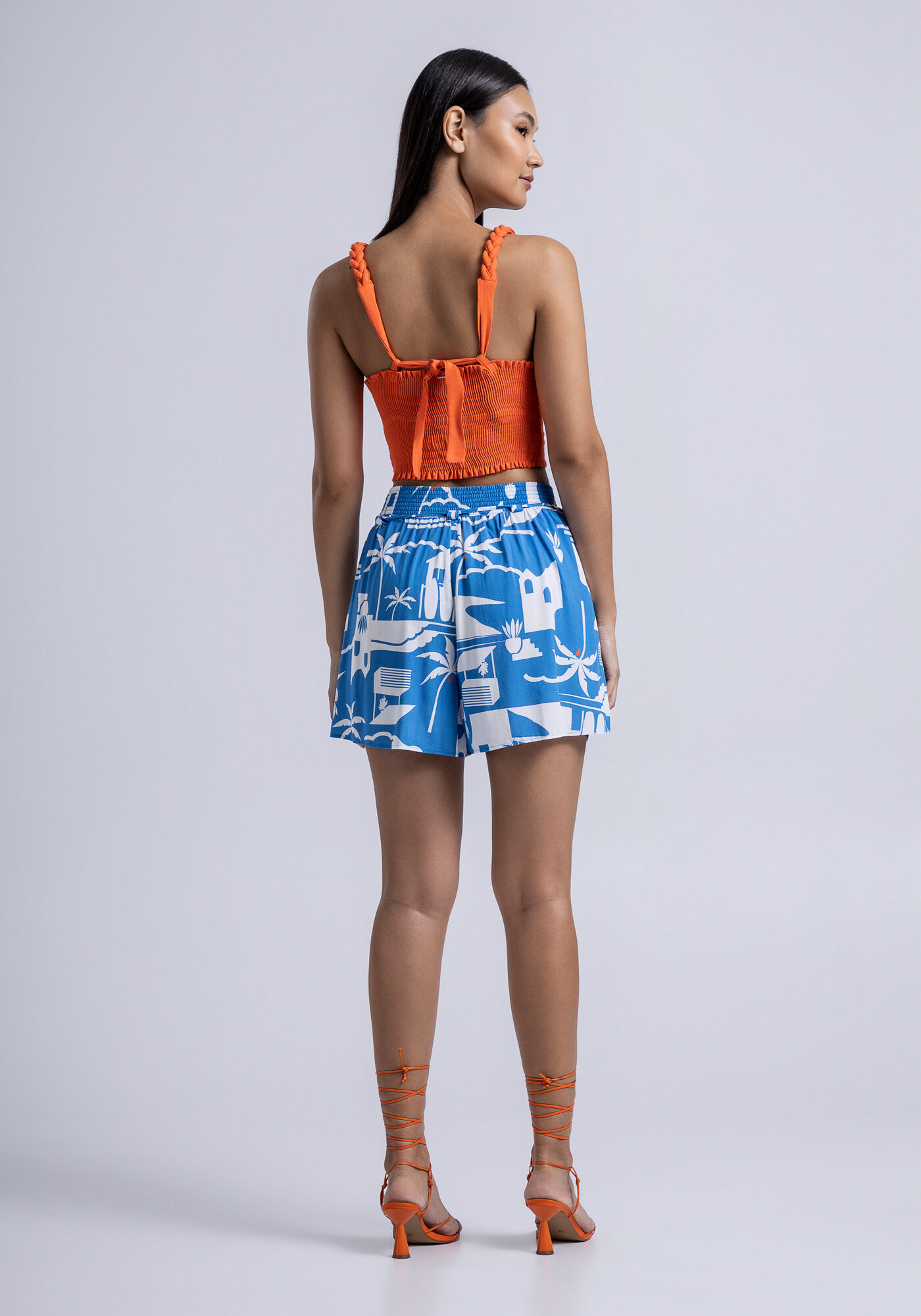 Blusa Cropped em Crepe com Al&ccedil;a Tran&ccedil;ada, , large.