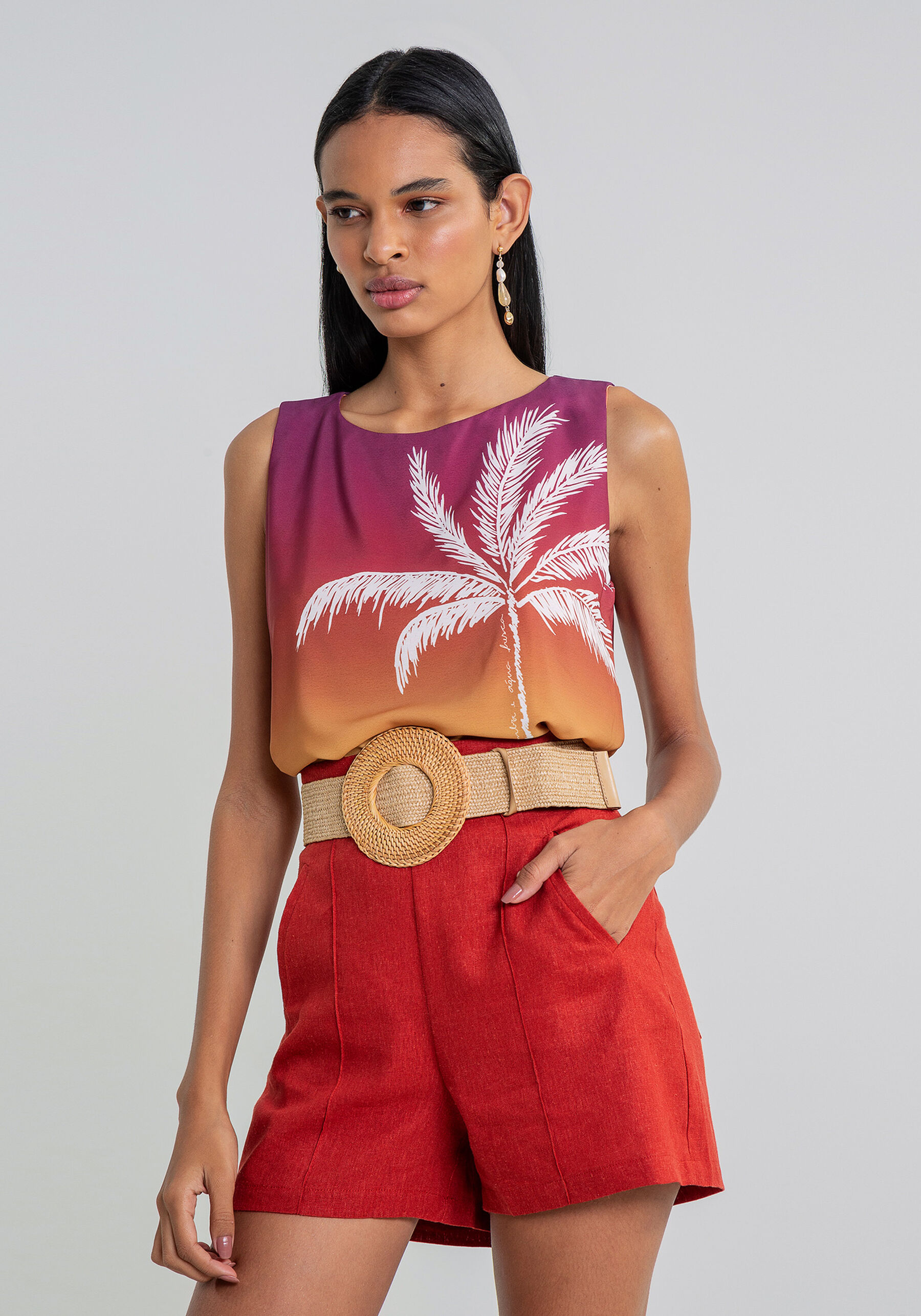 Blusa sem Mangas Estampa, . Blusa sem Mangas Estampa, , large.