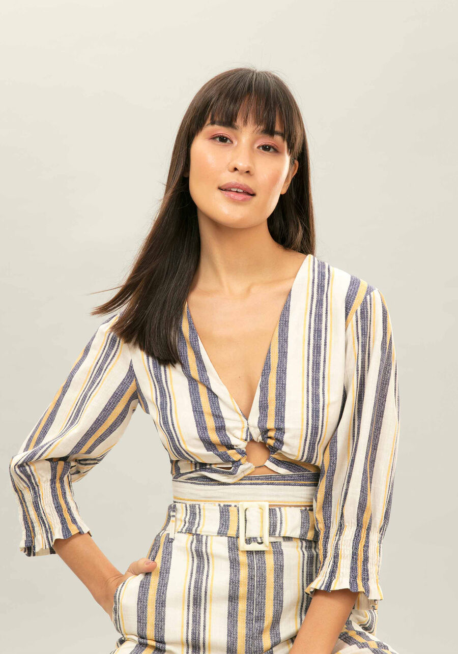 Blusa Manga 3/4 Amarração, . Blusa Manga 3/4 Amarração, , large.