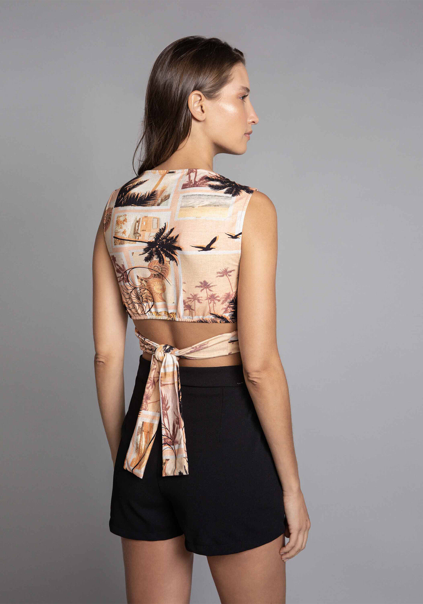 Blusa Cropped Estampa, , large.