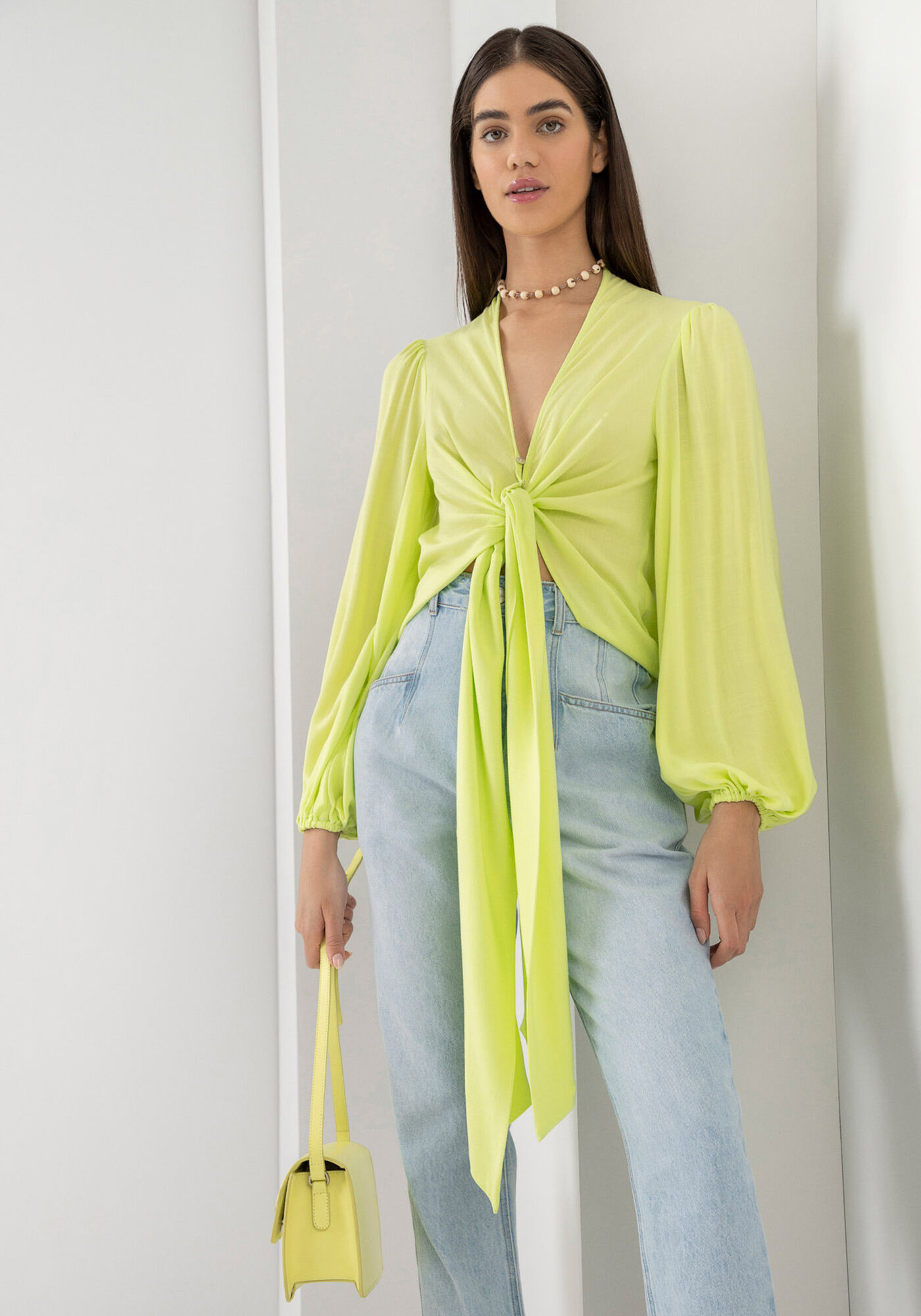 Blusa manga longa colada sales