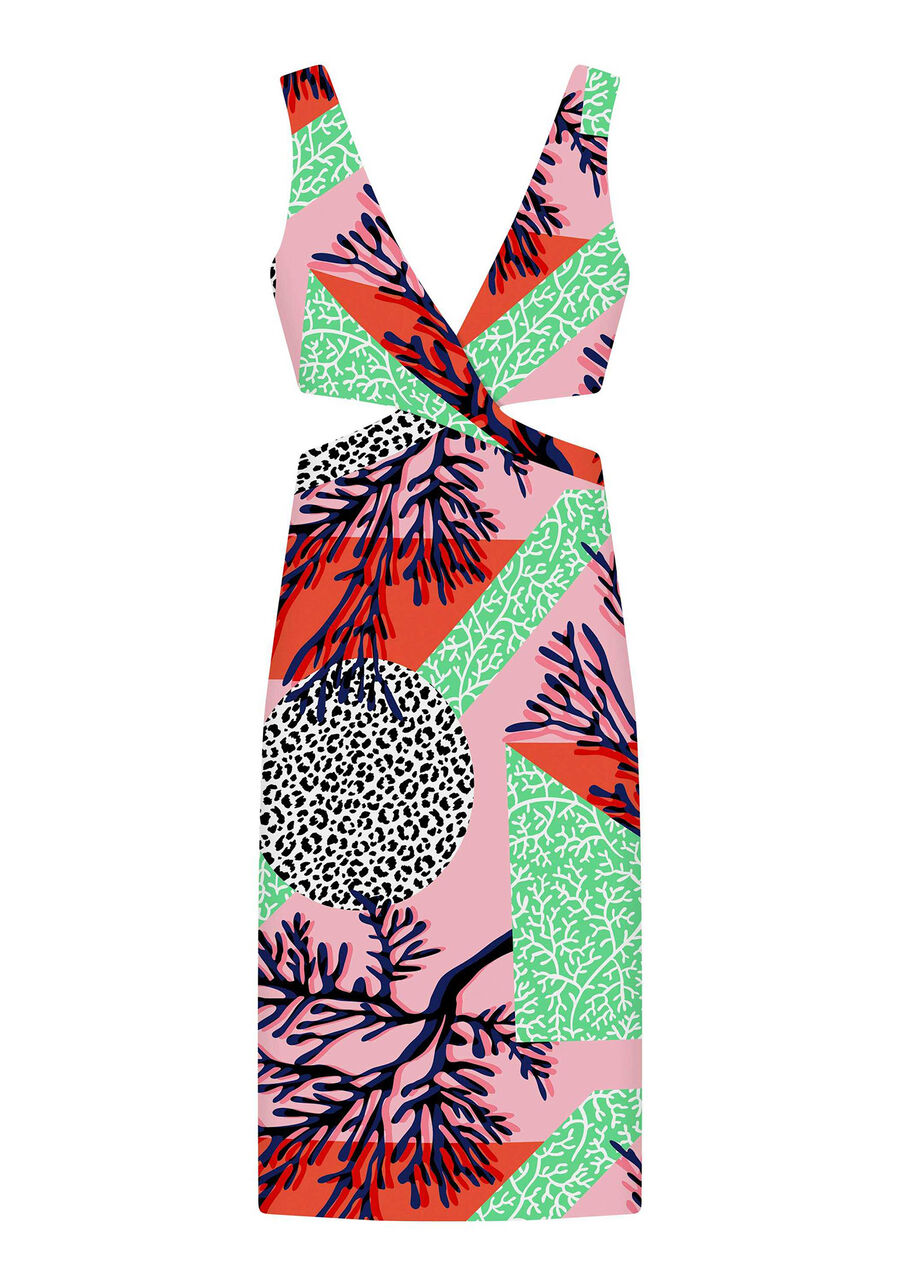 Vestido Mídi Estampa, . Vestido Mídi Estampa, , large.