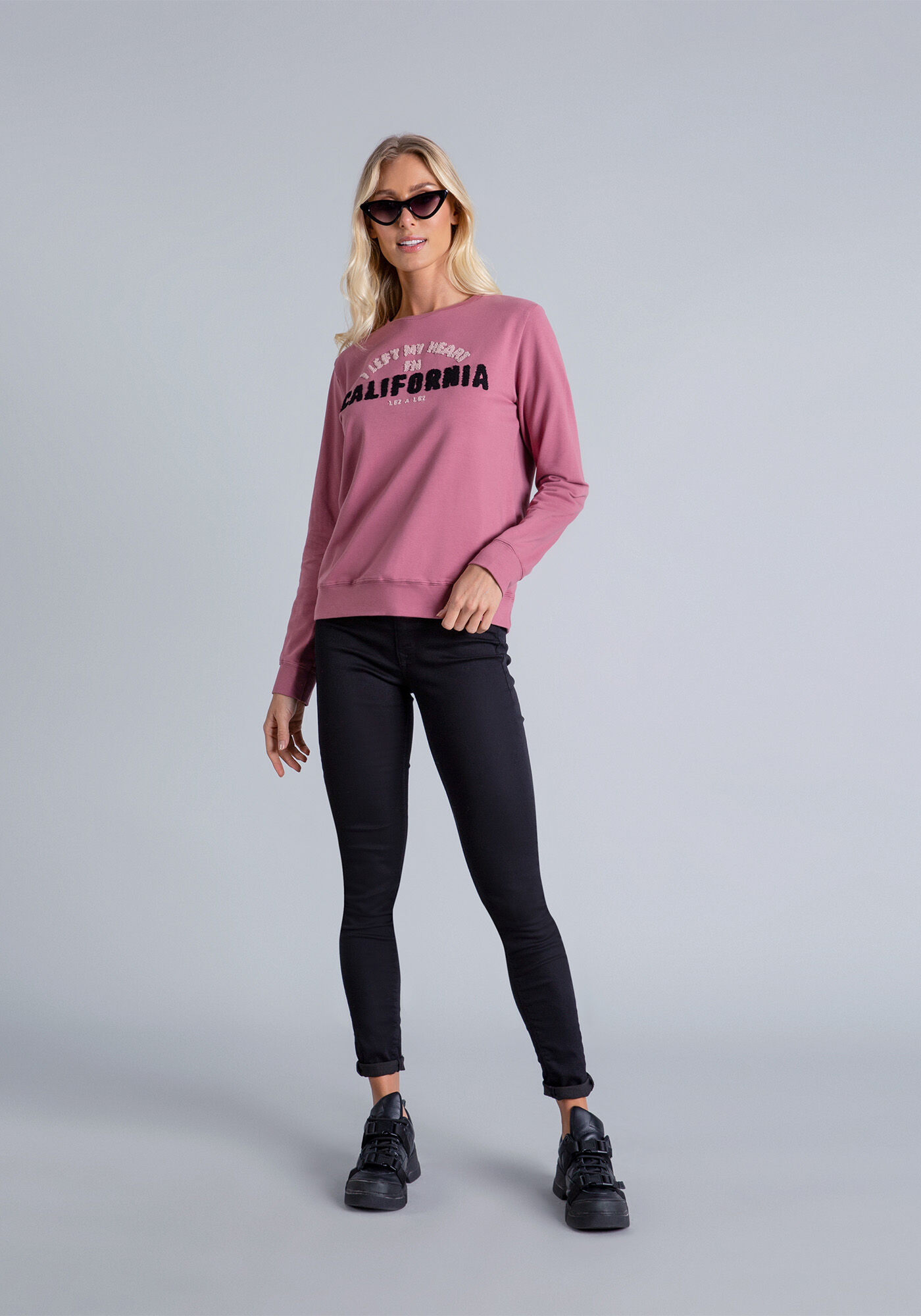 Blus&atilde;o Molecotton com Bordado, , large.