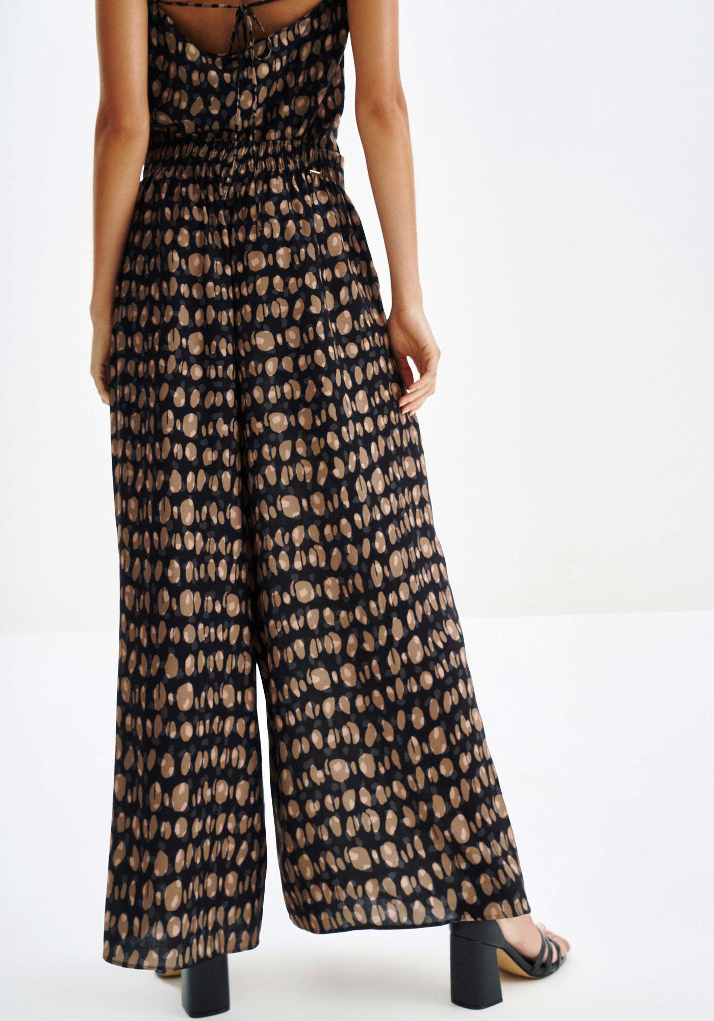 Cal&ccedil;a Pantalona em Viscose Estampada, , large.