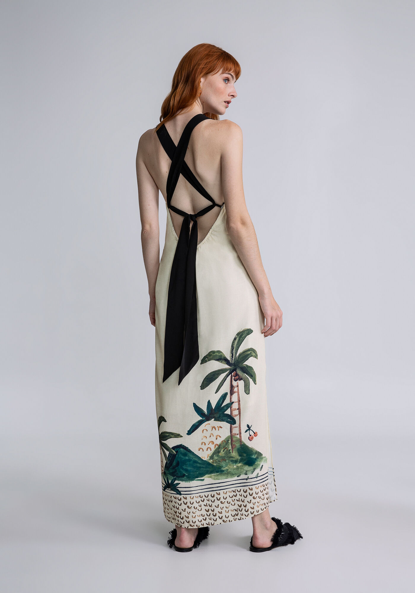 Vestido Midi Al&ccedil;as Amarra&ccedil;&atilde;o, REFRESCO, large.