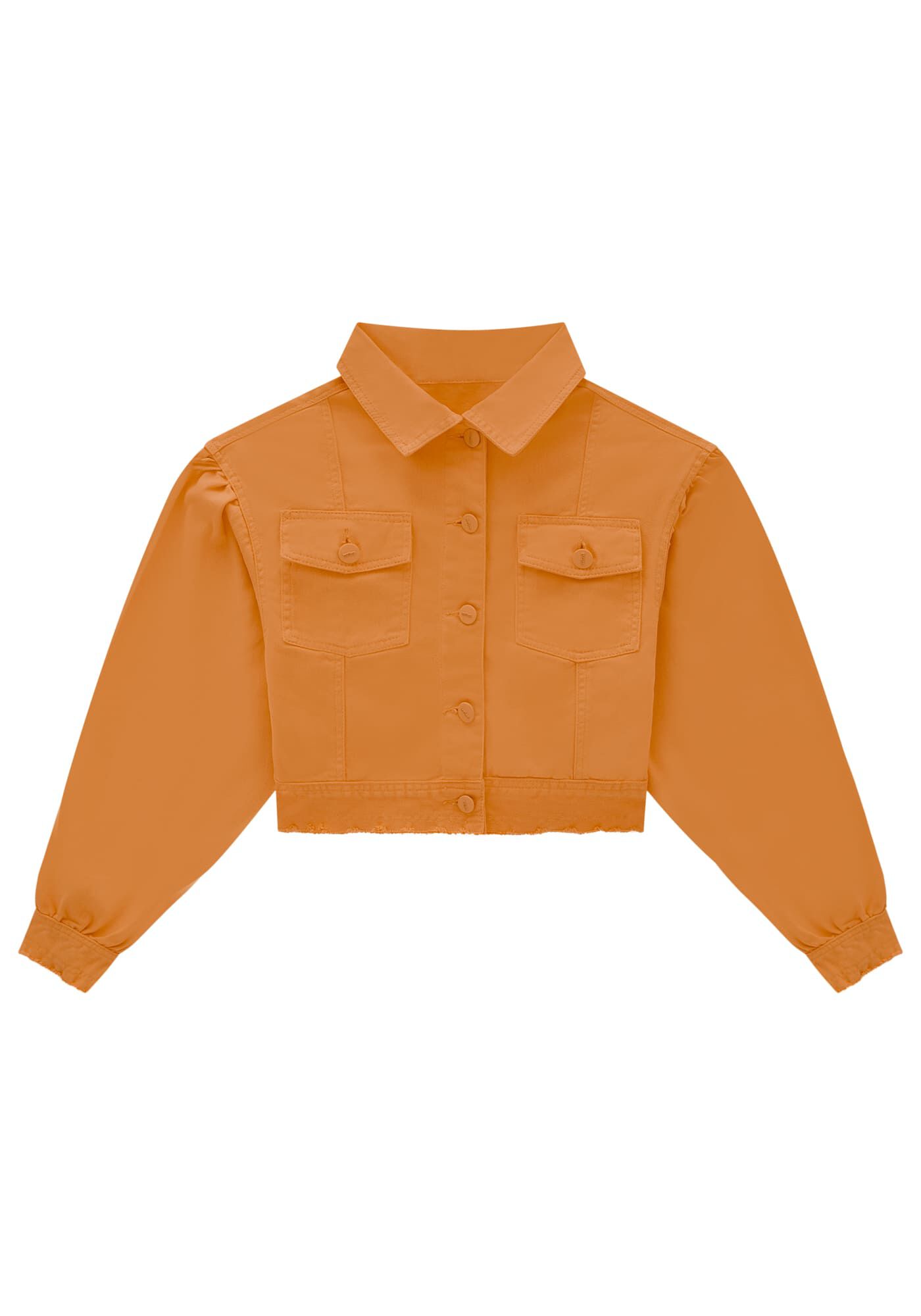 Jaqueta Sarja Cropped Manga Bufante, , large.