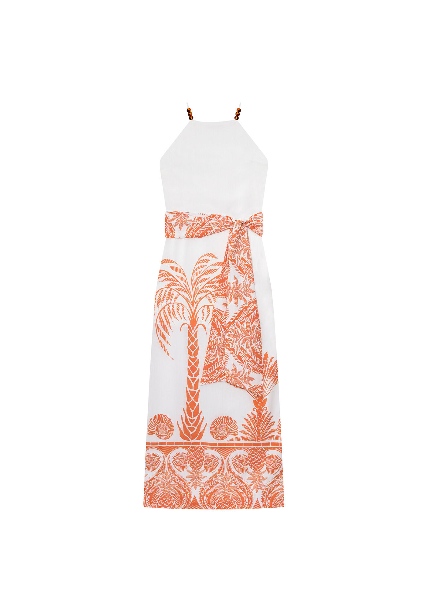 Vestido M&iacute;di Cinto Estampa, , large.