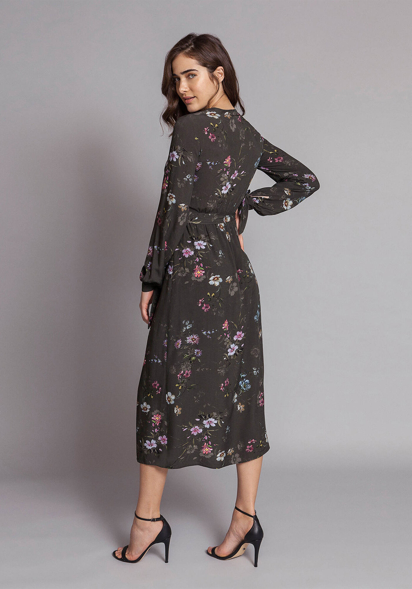 Vestido Longo com Cinto Estampa, , large.